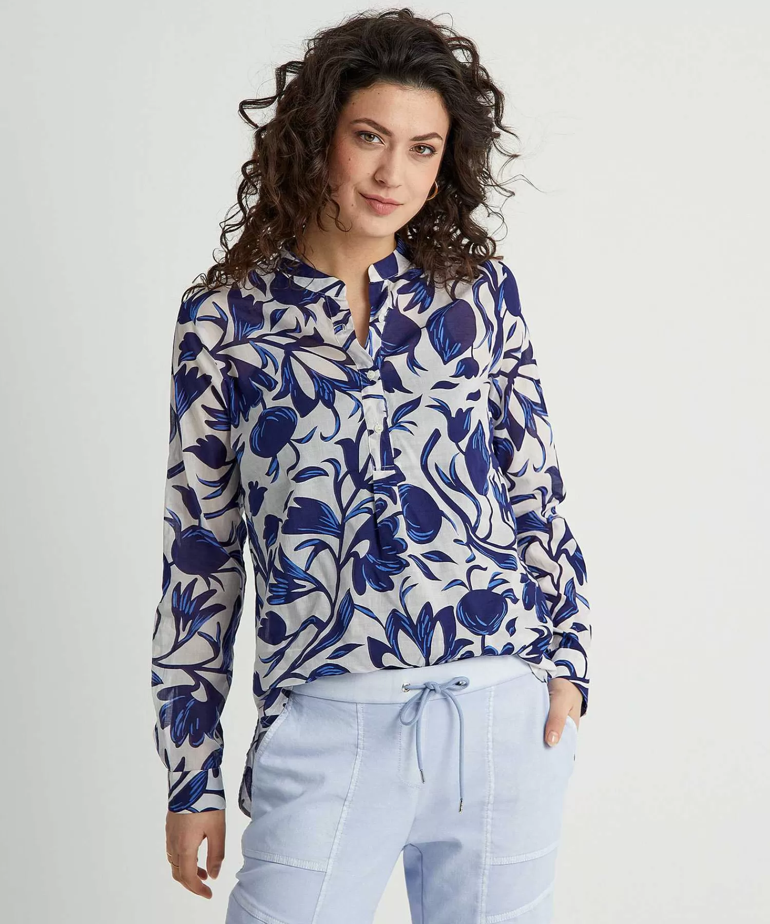 0039 ITALY 0039 Blusa De Gasa De Algodon Italia Janice Shop
