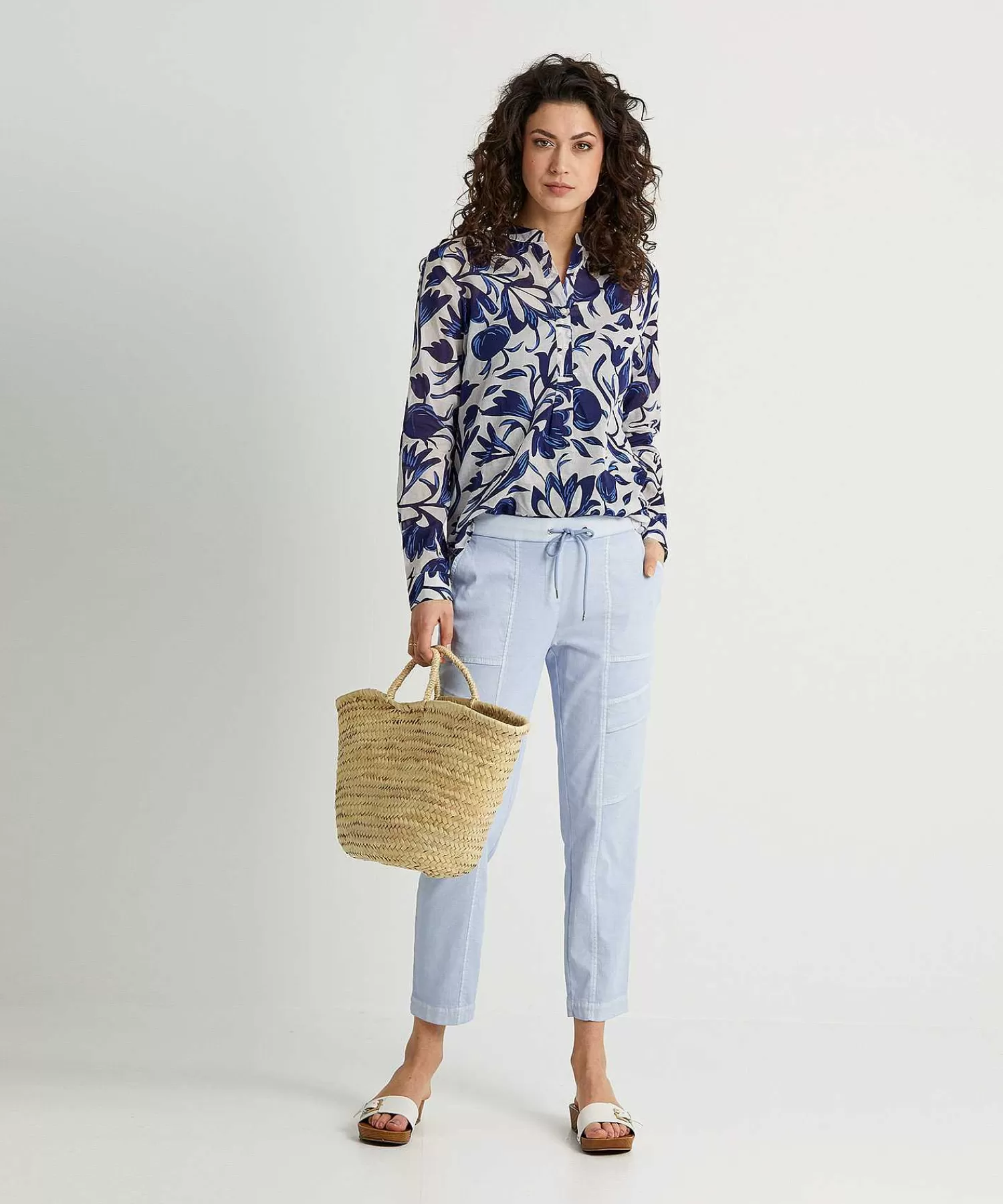 0039 ITALY 0039 Blusa De Gasa De Algodon Italia Janice Shop