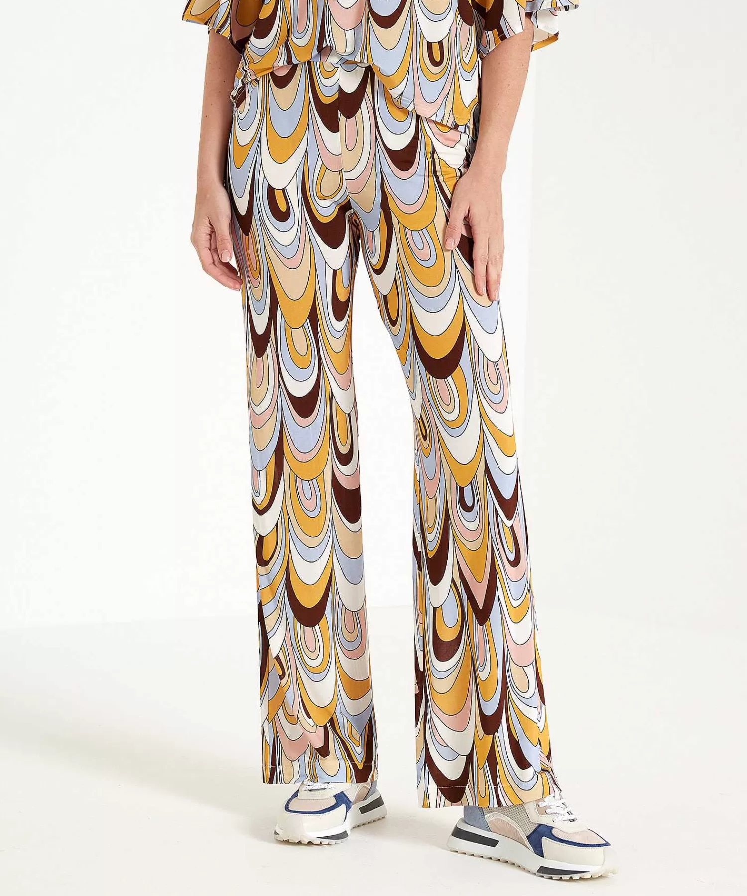 Ana Alcazar Pantalon Slinky Palazzo Estampado Retro Flash Sale