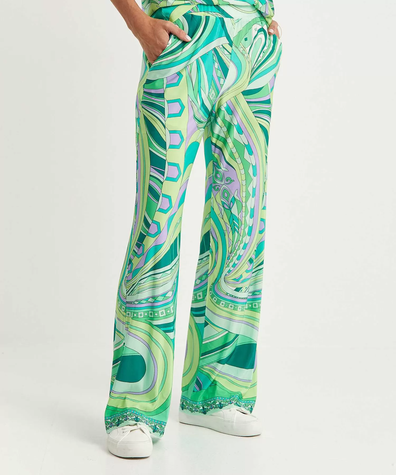 Ana Alcazar Pantalon Slinky Palazzo Multicolor Flash Sale