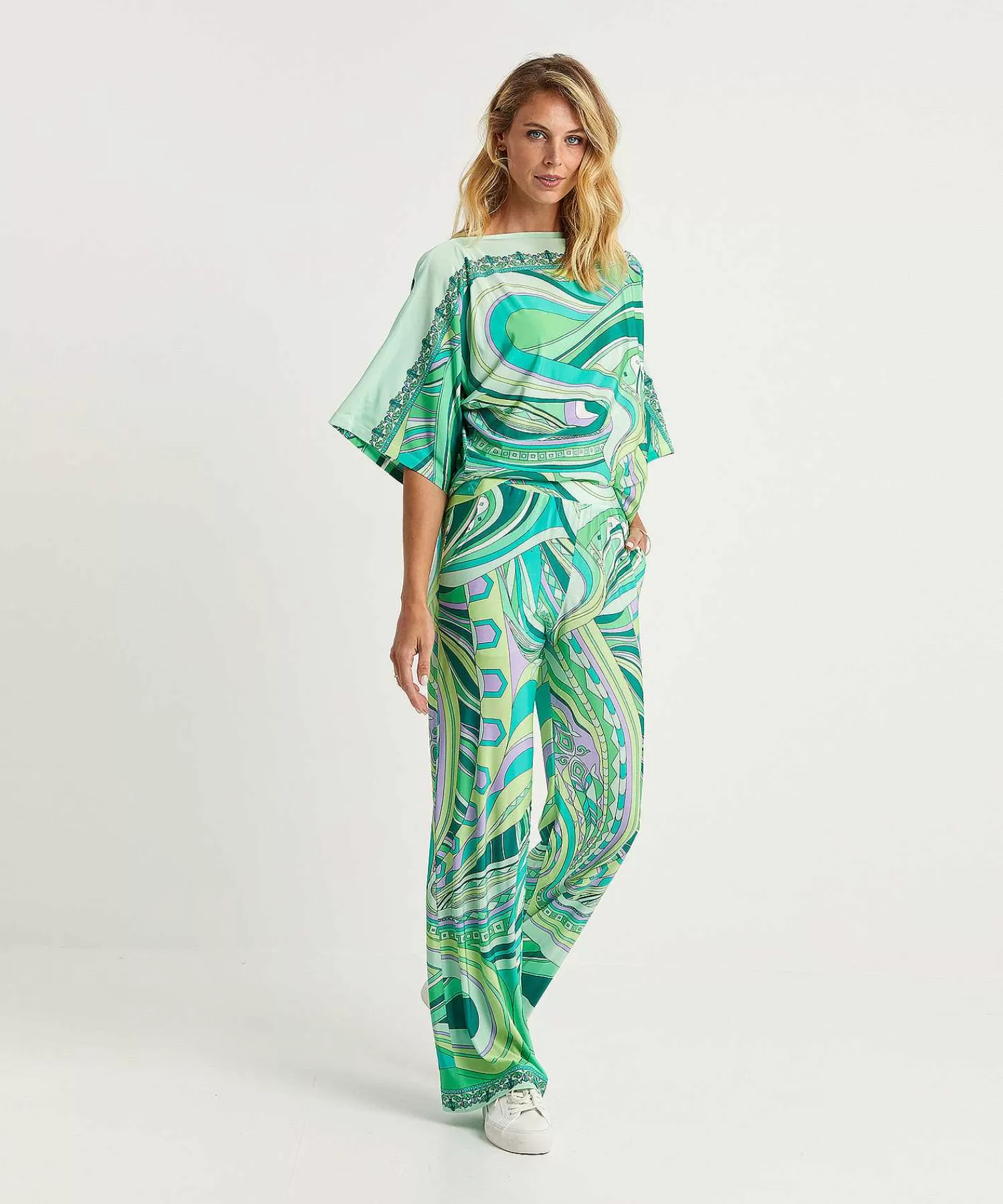 Ana Alcazar Pantalon Slinky Palazzo Multicolor Flash Sale