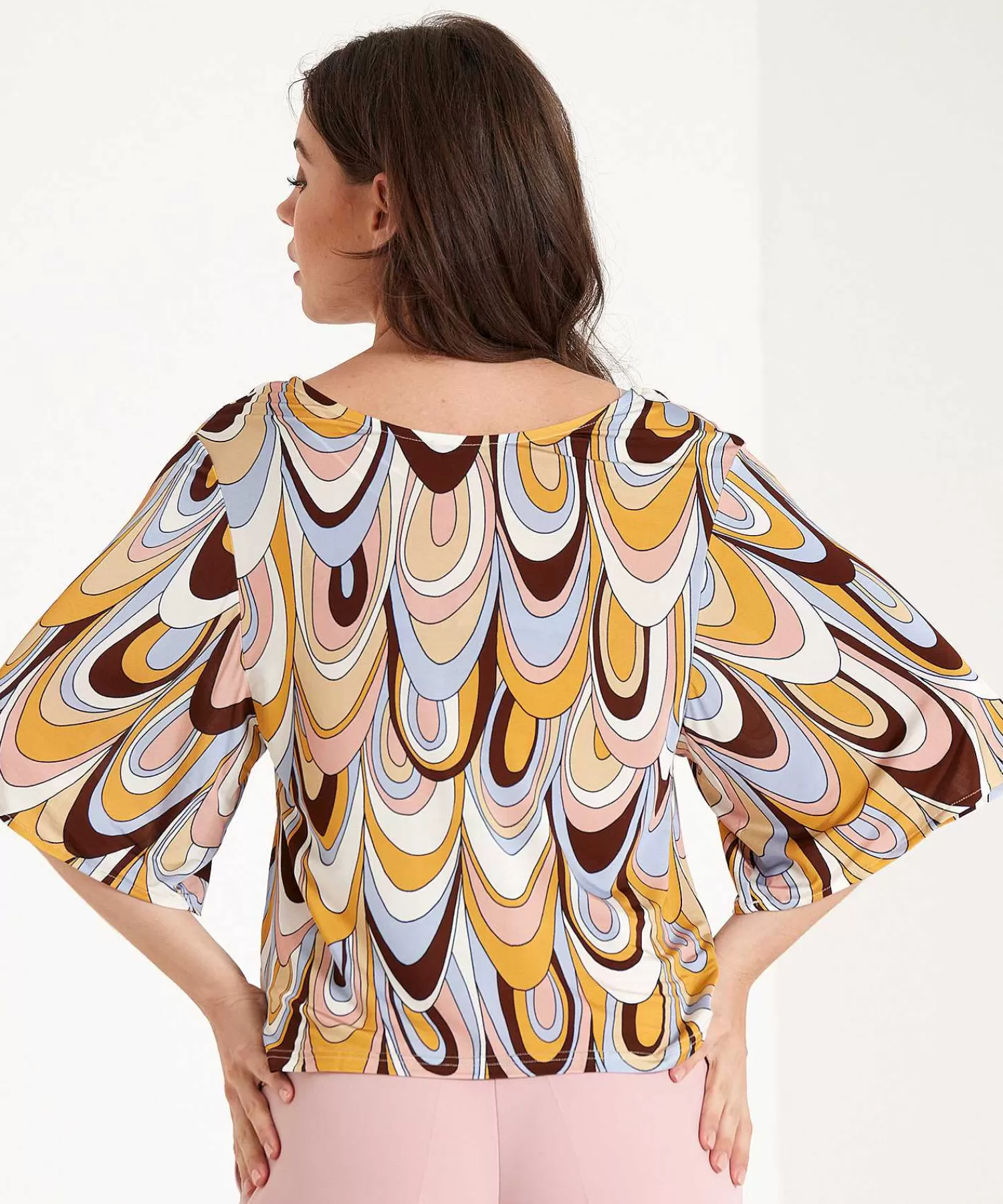 Ana Alcazar Slinky Top Estampado Retro Flash Sale