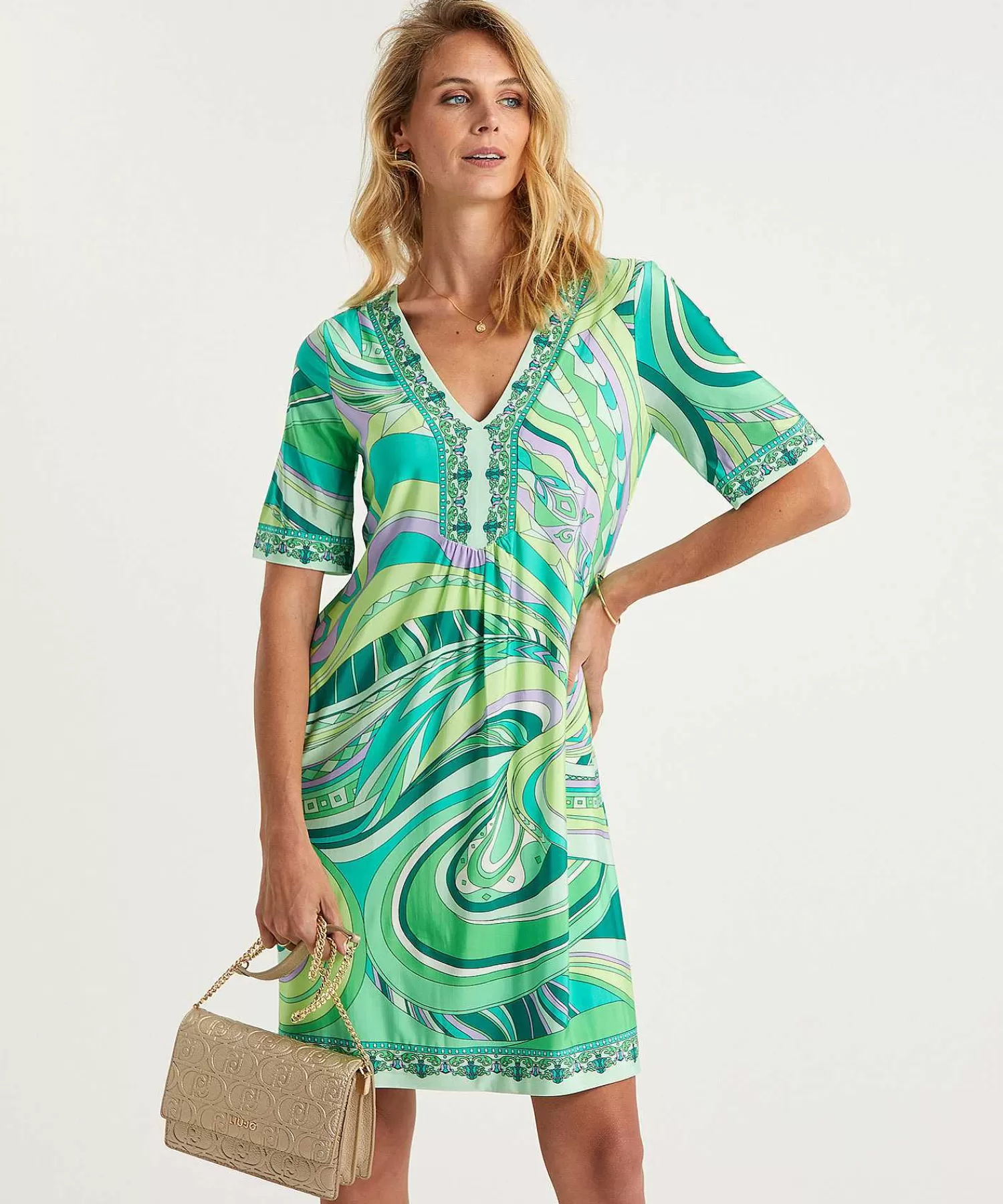 Ana Alcazar Vestido Cenido Multicolor Shop