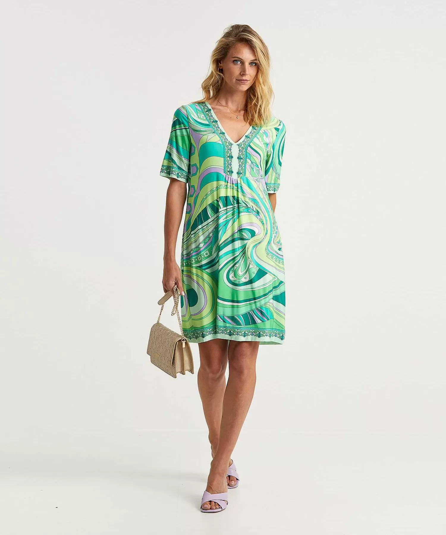 Ana Alcazar Vestido Cenido Multicolor Shop