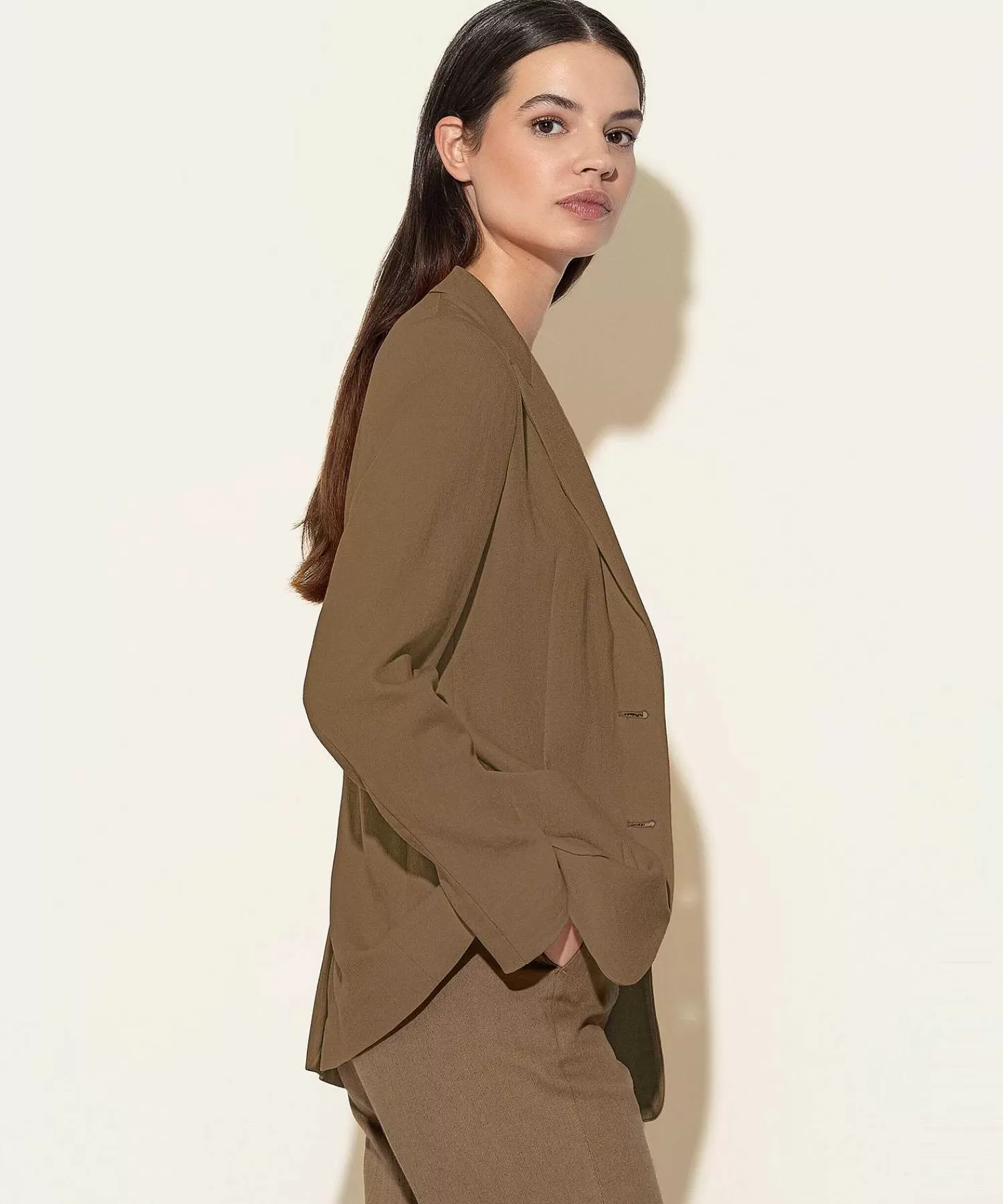 Luisa Cerano Blazer De Mezcla De Lino Discount