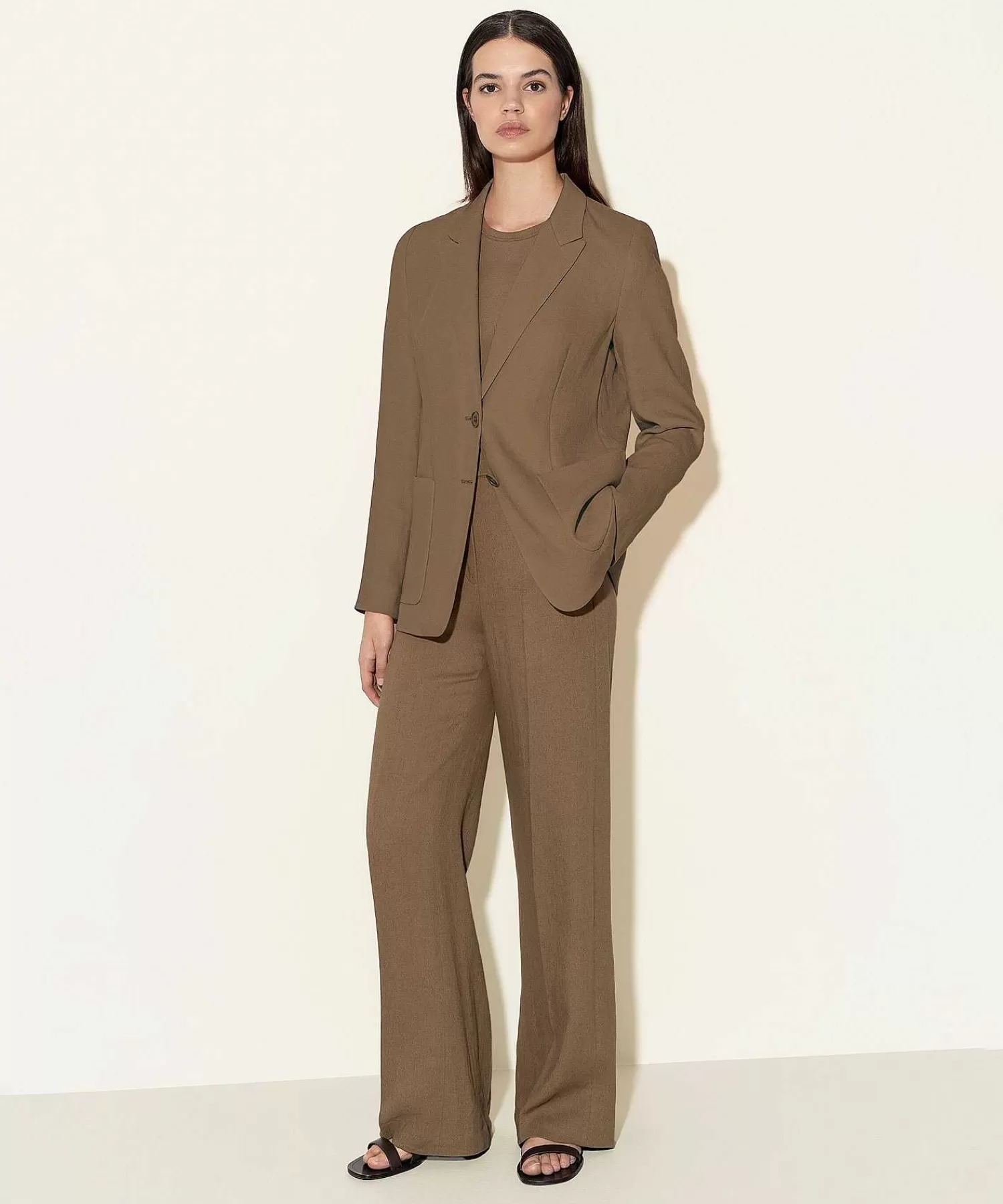 Luisa Cerano Blazer De Mezcla De Lino Discount