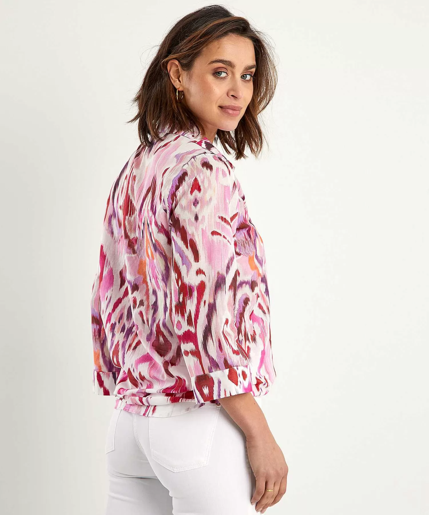* Blusa De Voile De Algodon Ikat Multicolor Discount