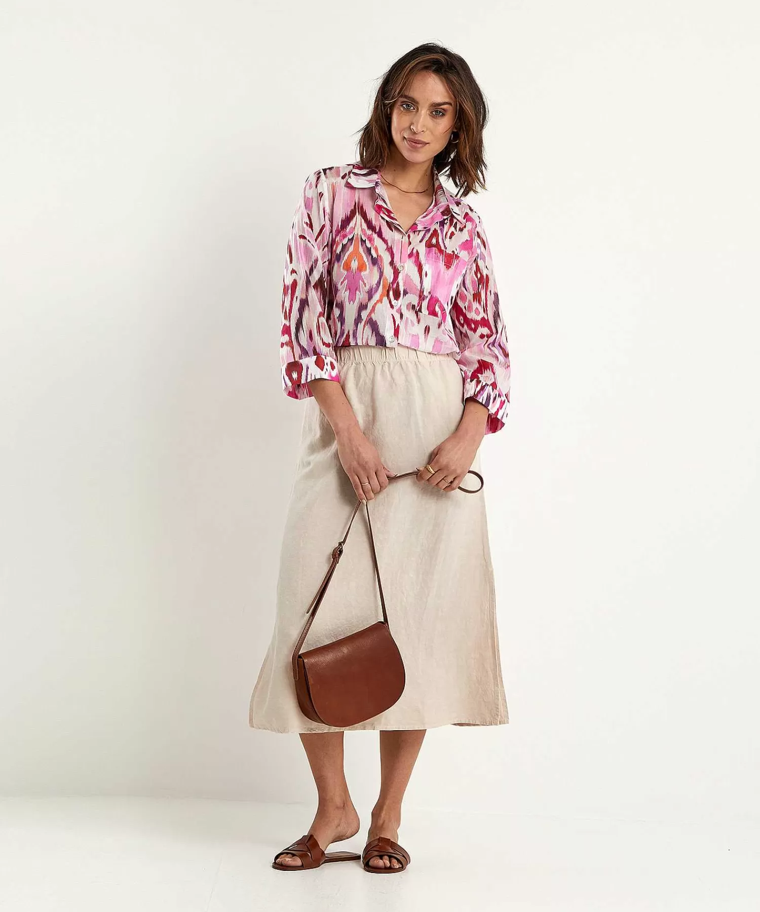 * Blusa De Voile De Algodon Ikat Multicolor Discount