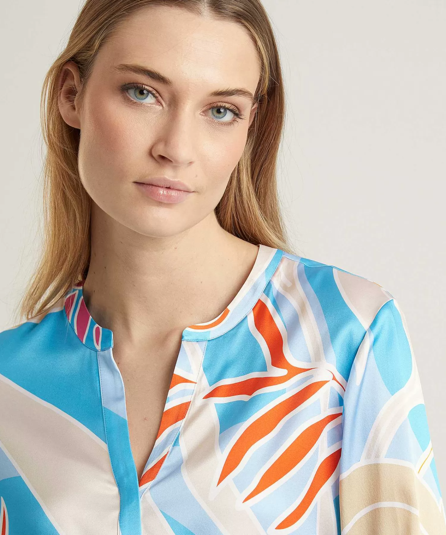 Herzen's Angelegenheit Blusa Angelegenheit De Herzen'S Seda Estampado Acuario Best Sale