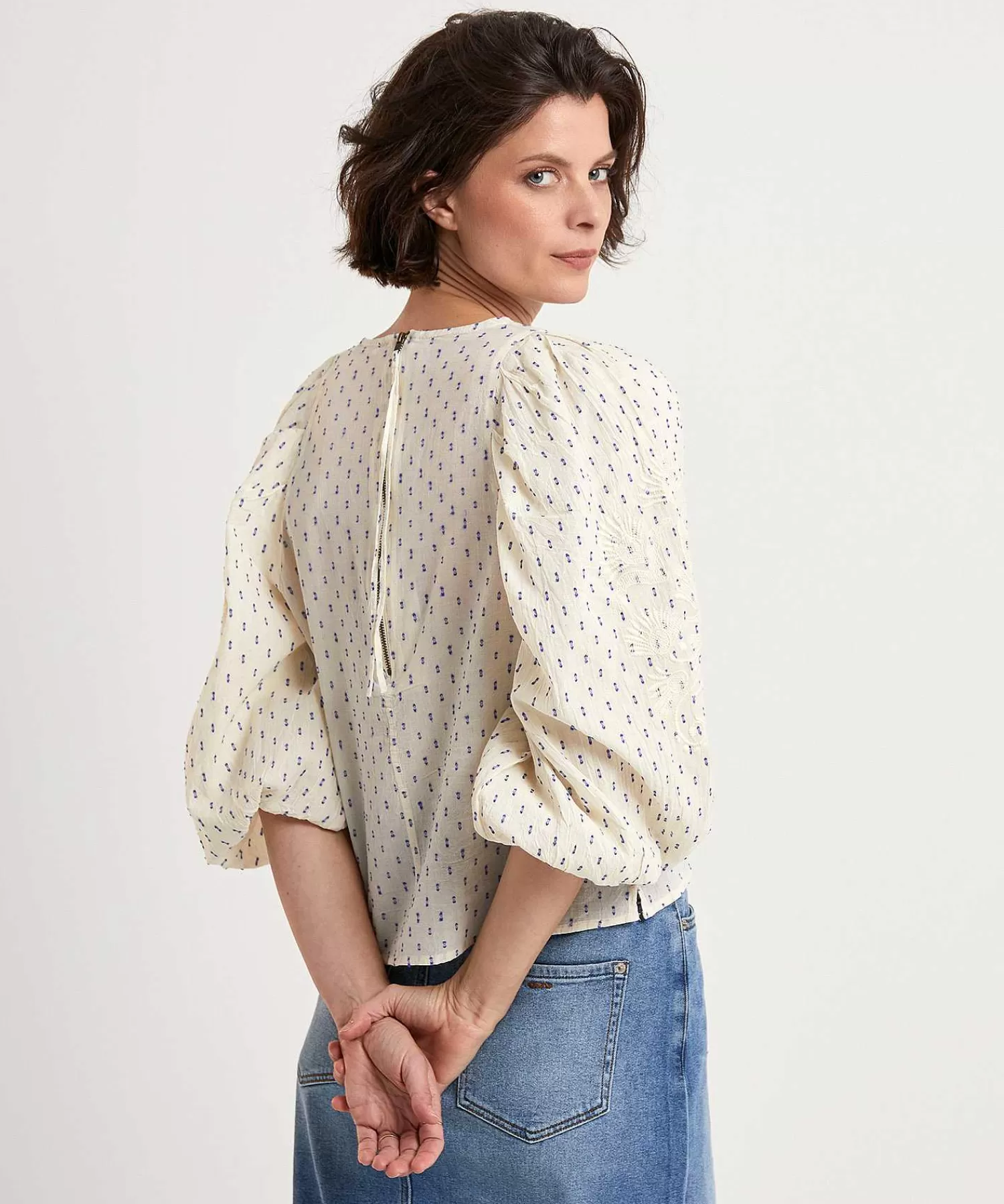 By-Bar Blusa Manga Abullonada Zazu Cheap