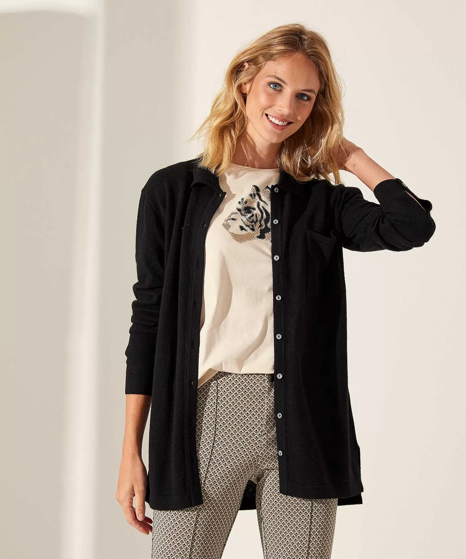 * Blusa Cardigan Largo Flash Sale