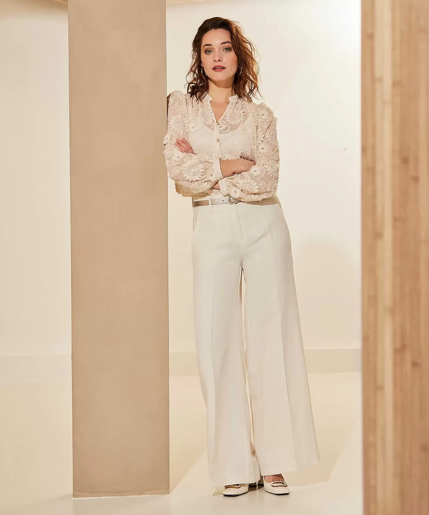 Caroline Biss Blusa De Tela De Encaje Cheap