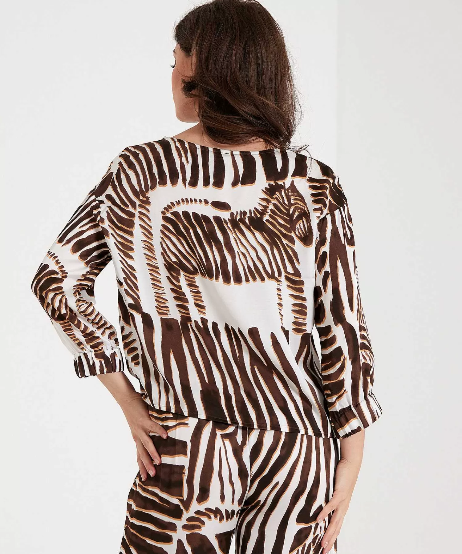 Caroline Biss Blusa Estampado Cebra Fashion