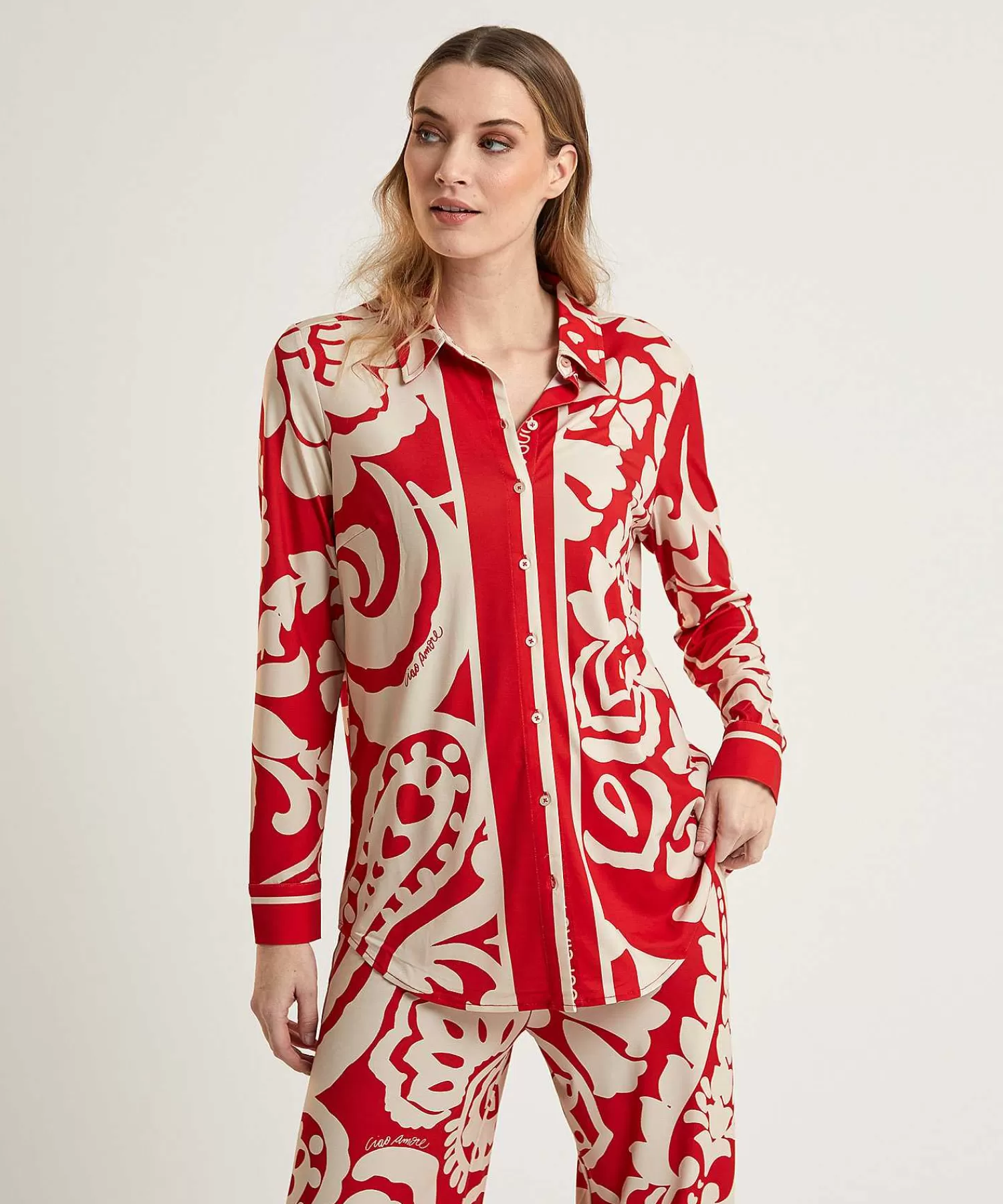 OUI Blusa Cenida Estampada Shop
