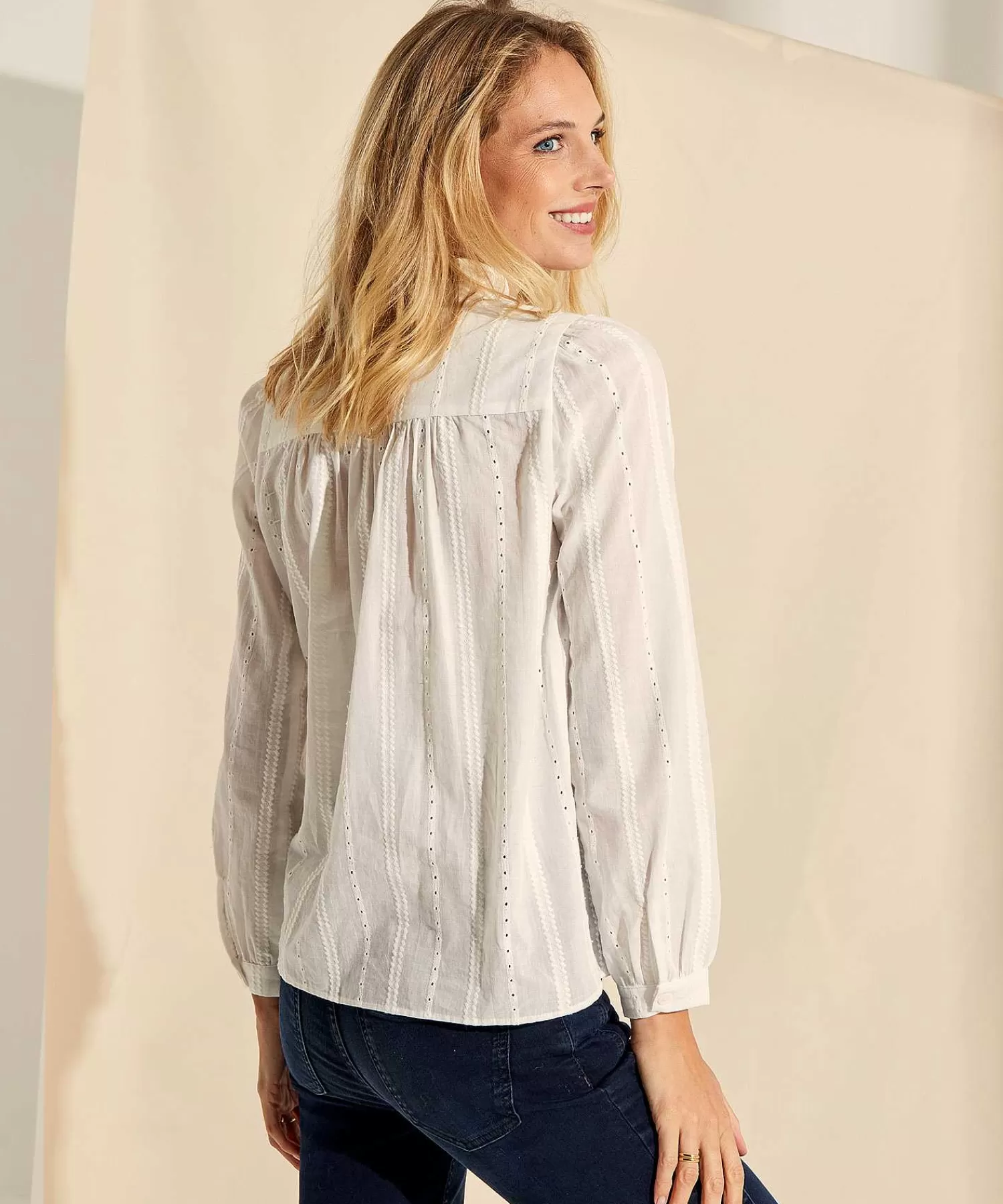 GIULIA E TU Blusa Con Volantes Ajour Sale
