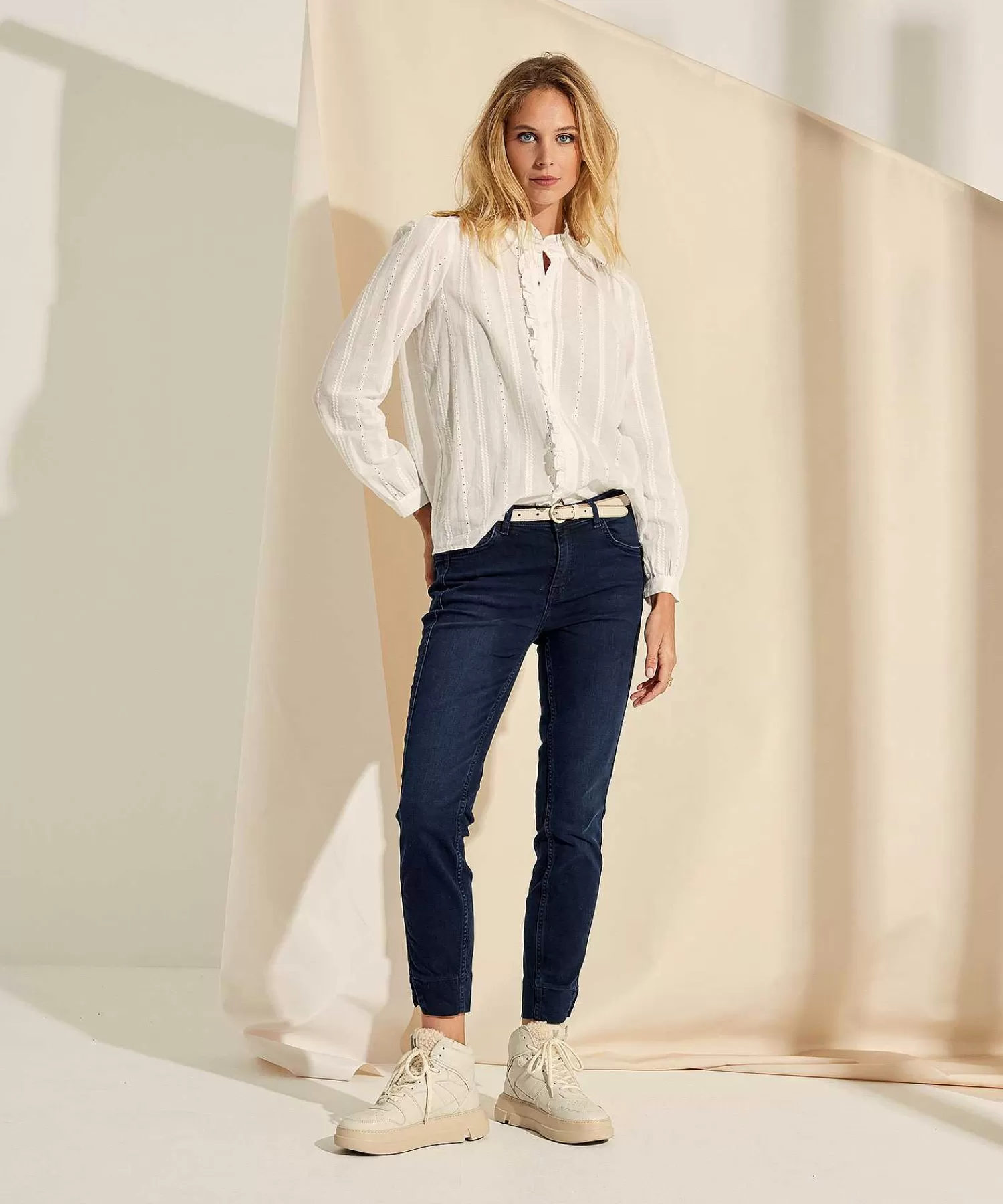 GIULIA E TU Blusa Con Volantes Ajour Sale