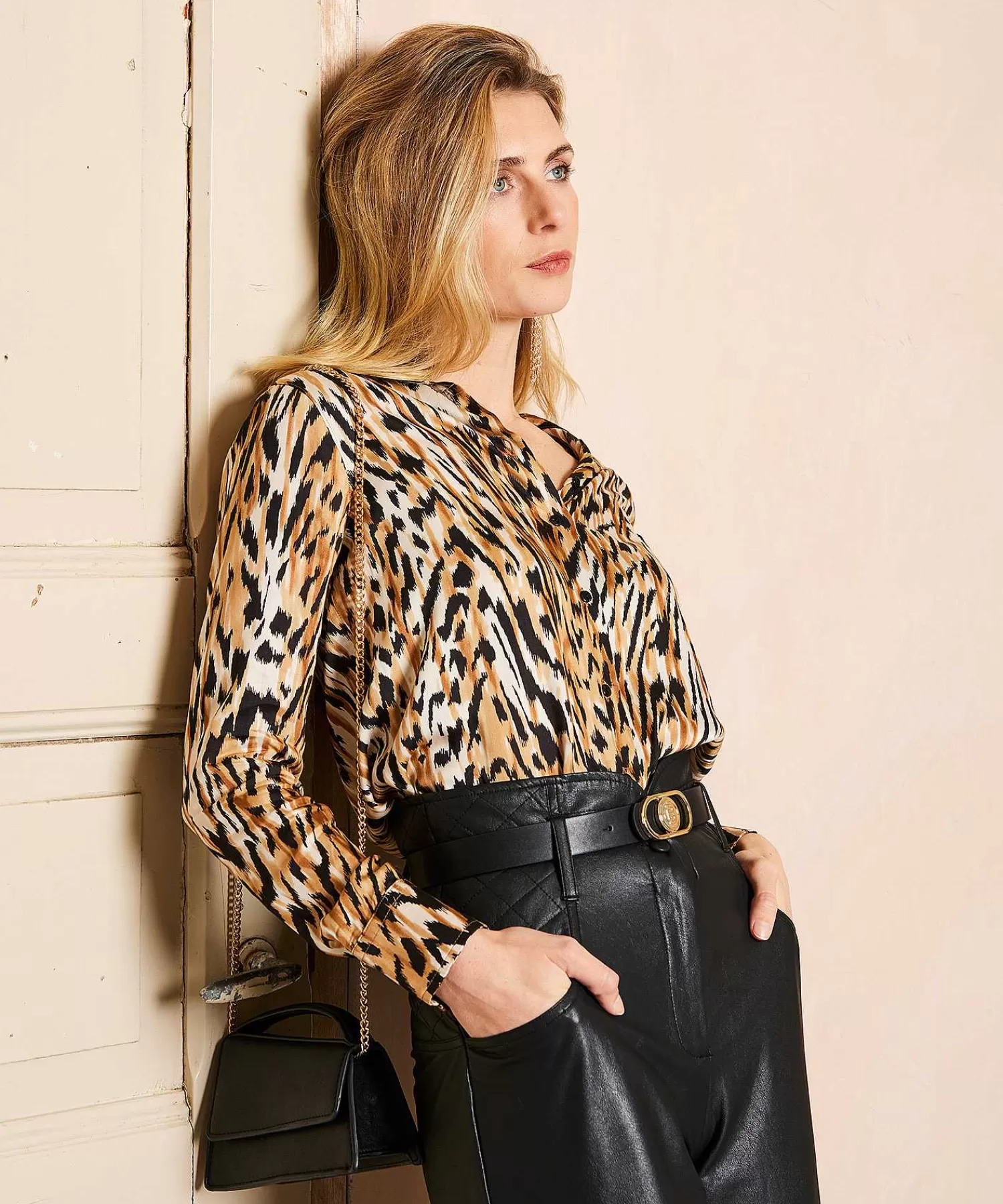 GIULIA E TU Blusa Estampado Animal Fashion
