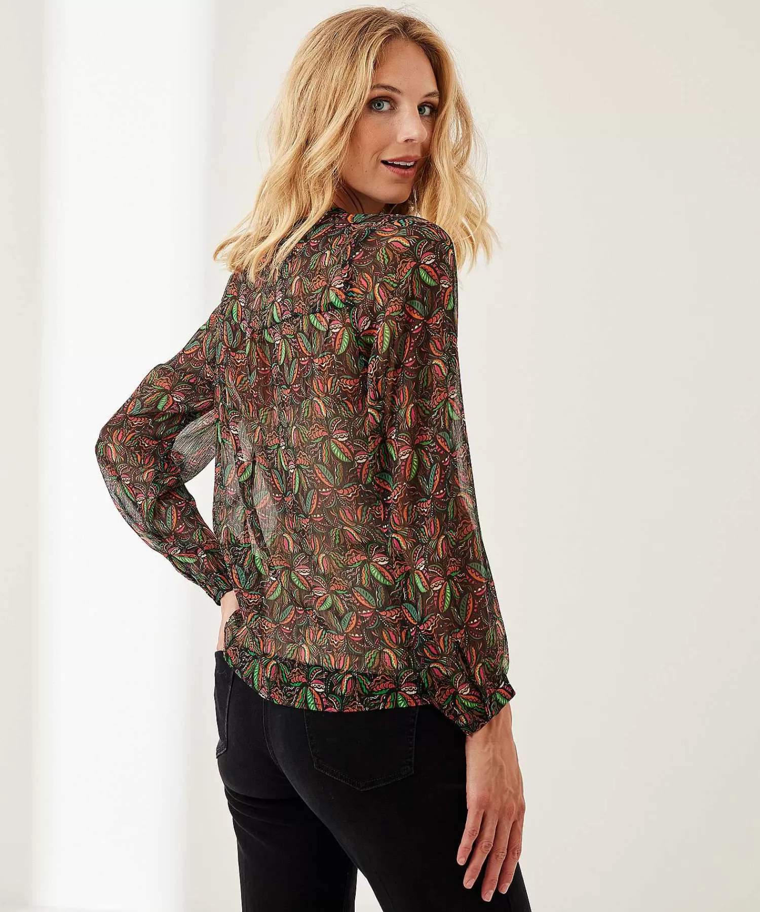 GIULIA E TU Blusa Voile Con Estampado Integral Best
