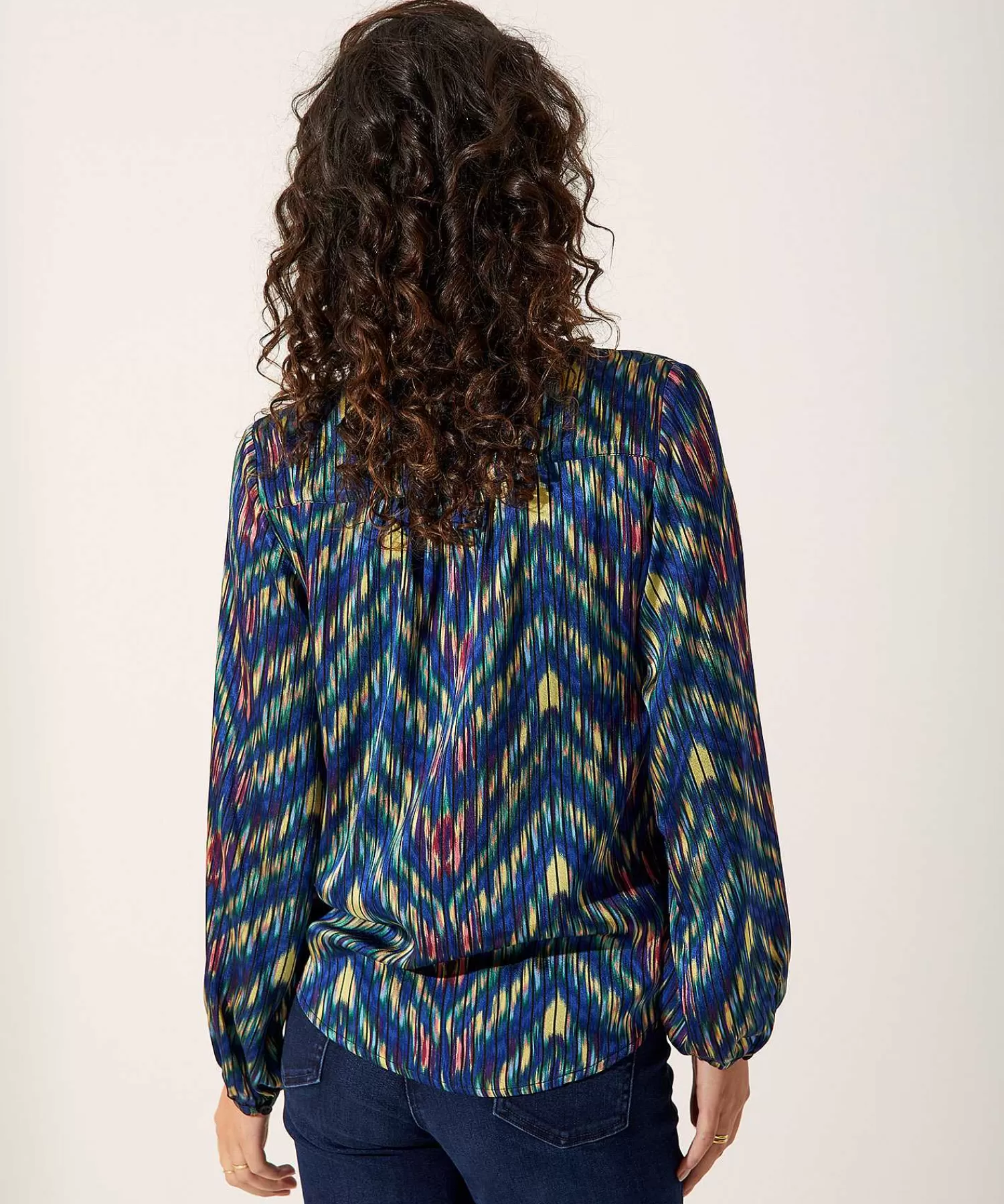 KYRA Blusa Con Motivo De Rayas Transparentes Danee New