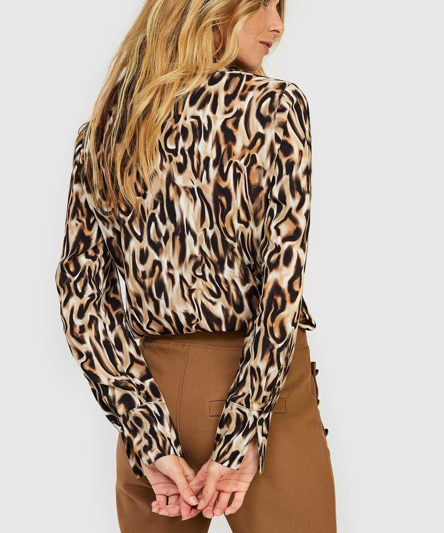 KYRA Blusa Crepe Estampado Animal Beline Best