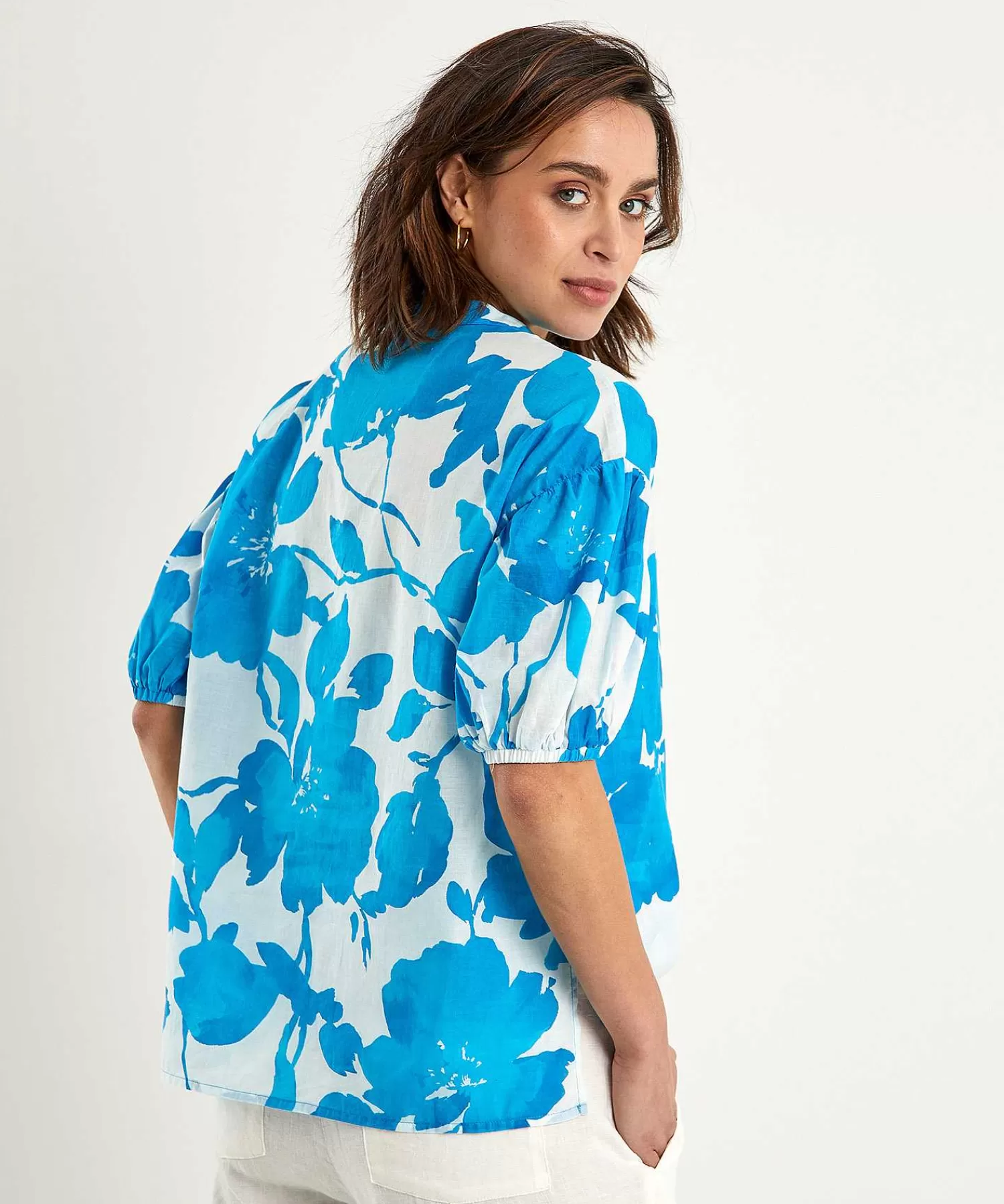 KYRA Blusa De Voile De Algodon Flores Bea Online