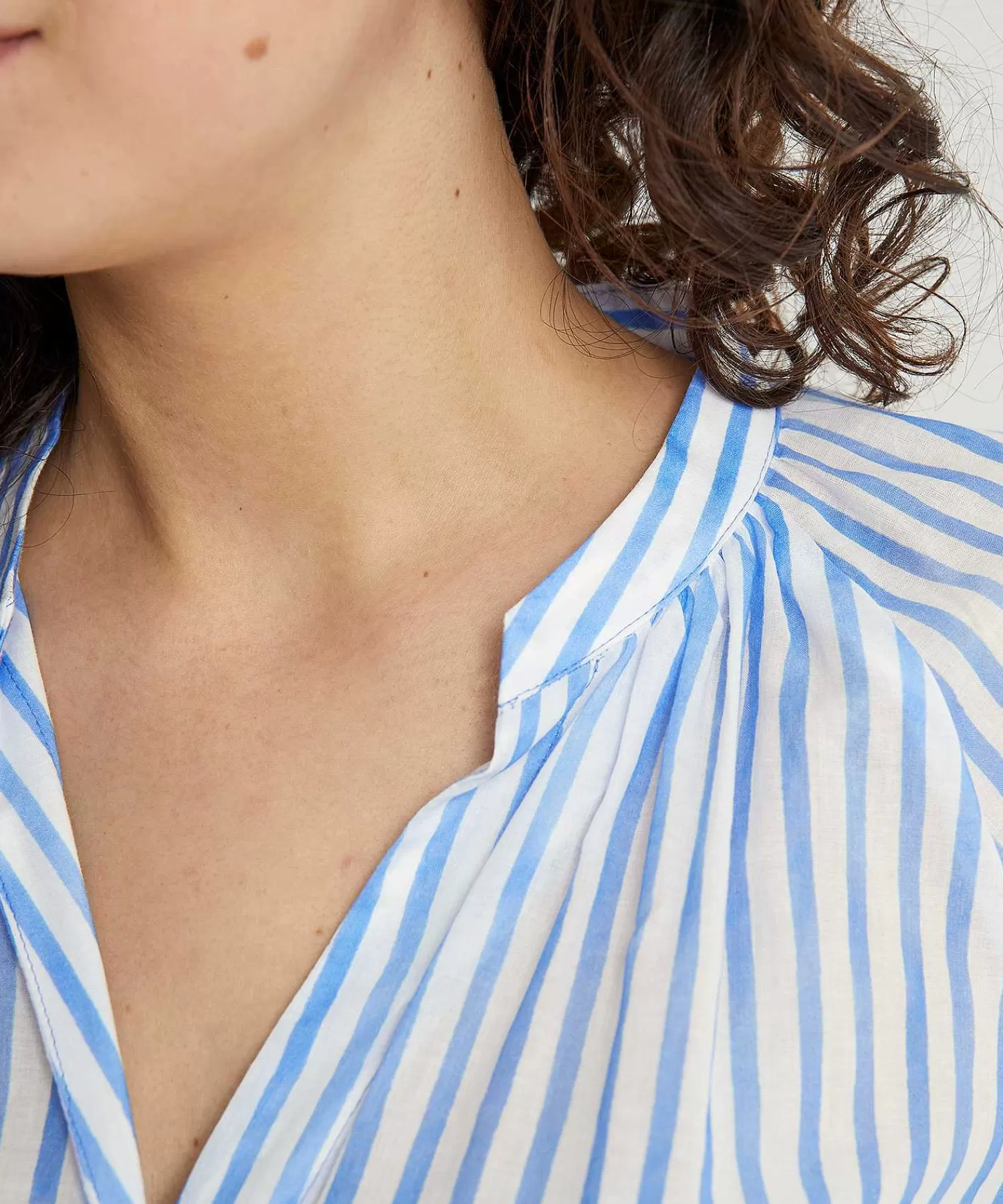 Louis and Mia Blusa De Voile De Algodon A Rayas Shop