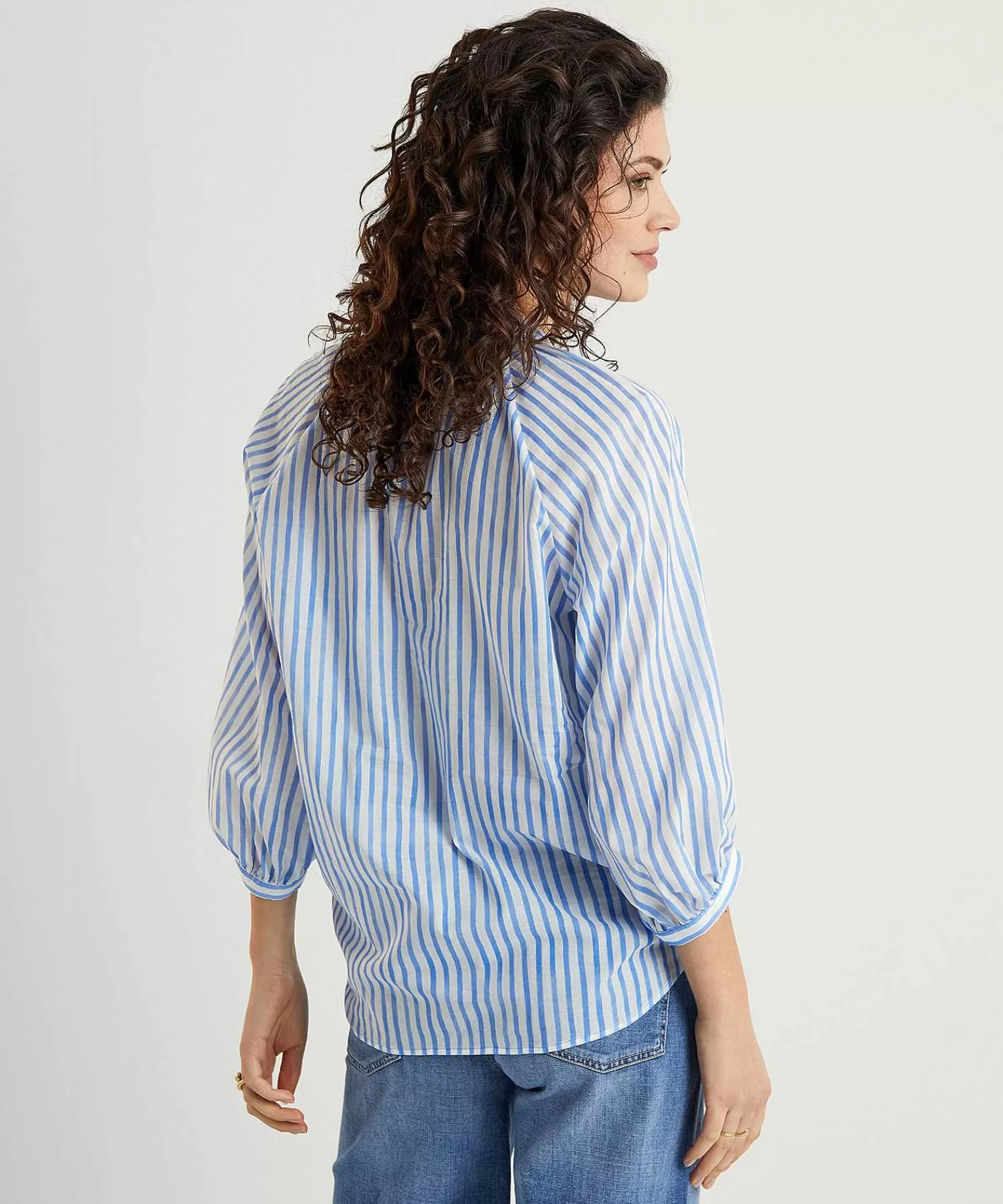 Louis and Mia Blusa De Voile De Algodon A Rayas Shop
