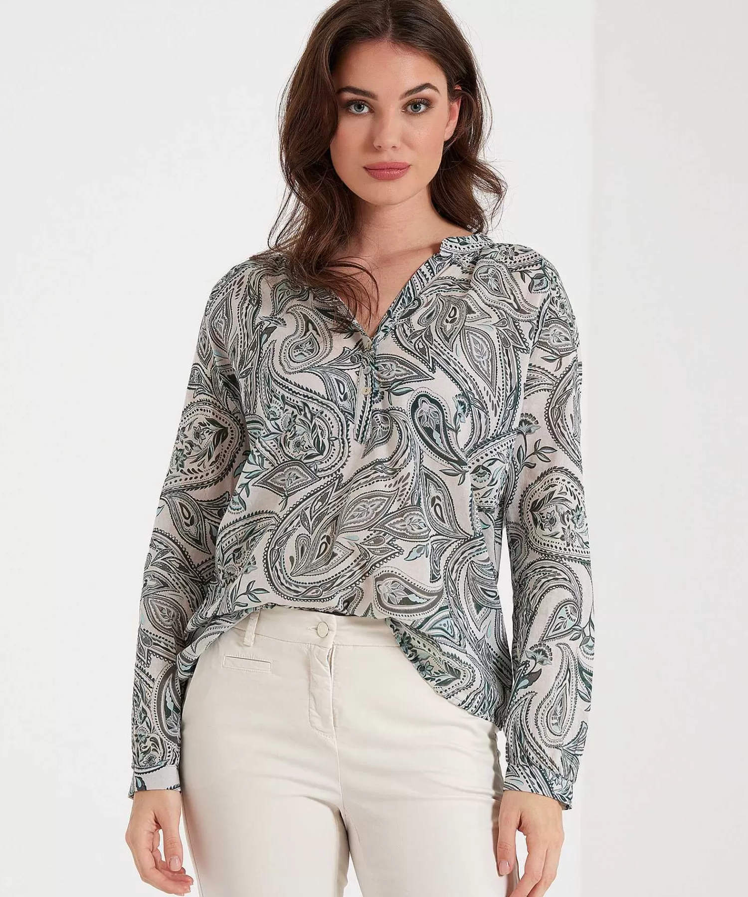 No Man's Land Blusa Estampado Paisley Cheap