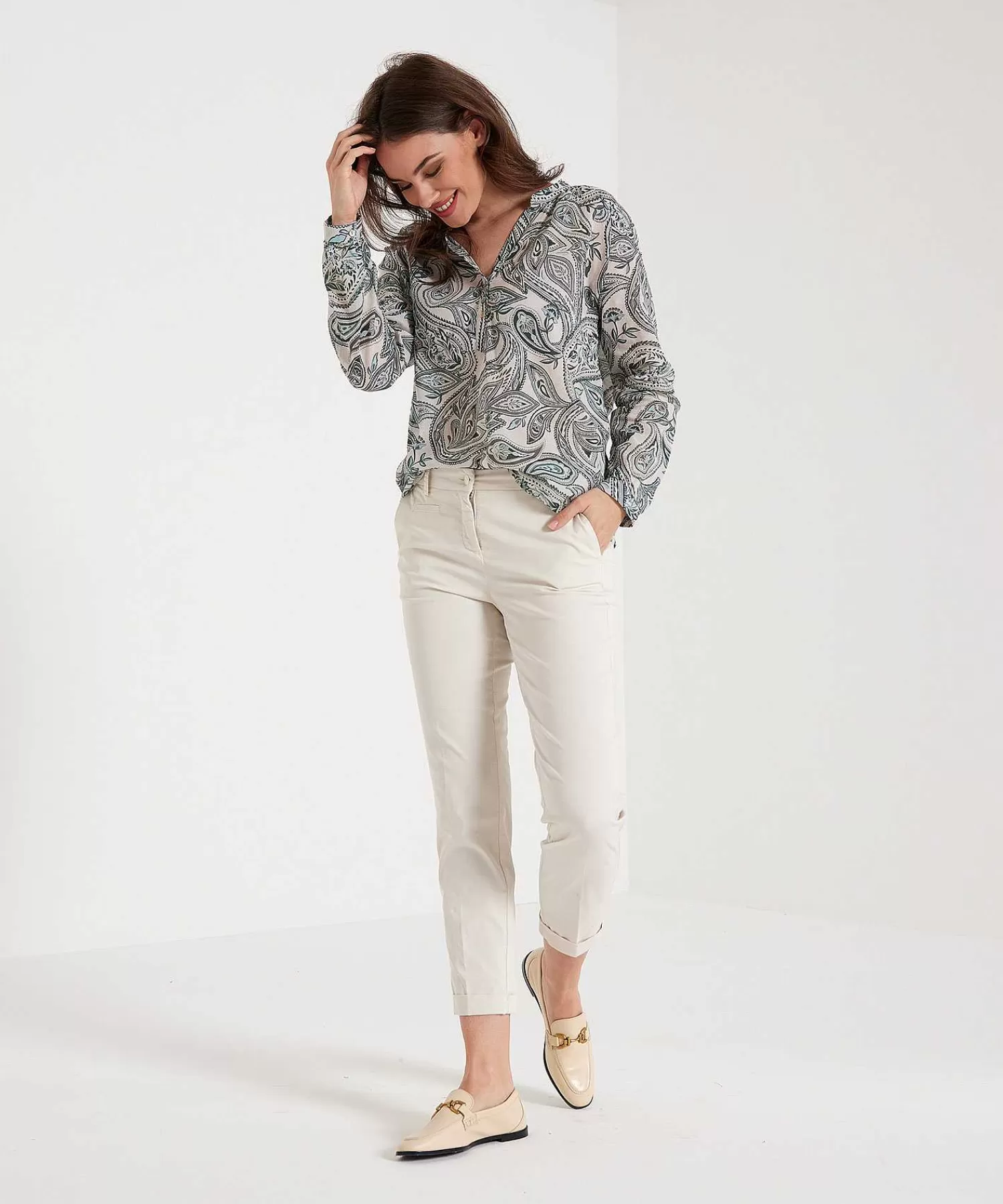 No Man's Land Blusa Estampado Paisley Cheap