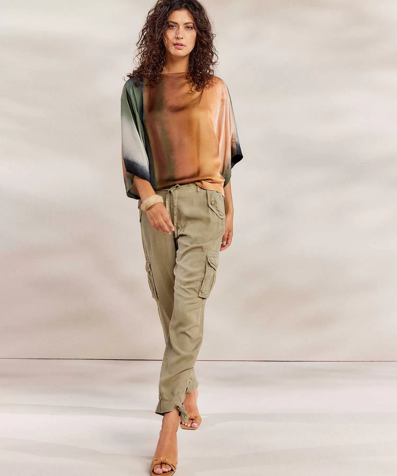 Summum Blusa Sedosa Estampado Descolorido Best