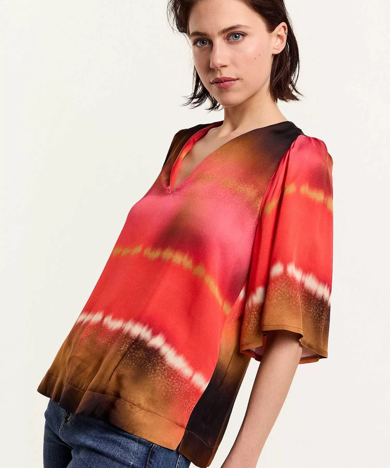 Summum Blusa Sedosa Tie-Dye Flash Sale