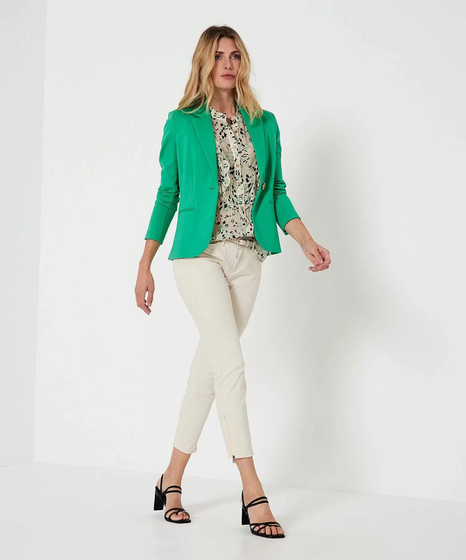 Summum Blusa Sin Mangas Estampado Lunares Verde Shop
