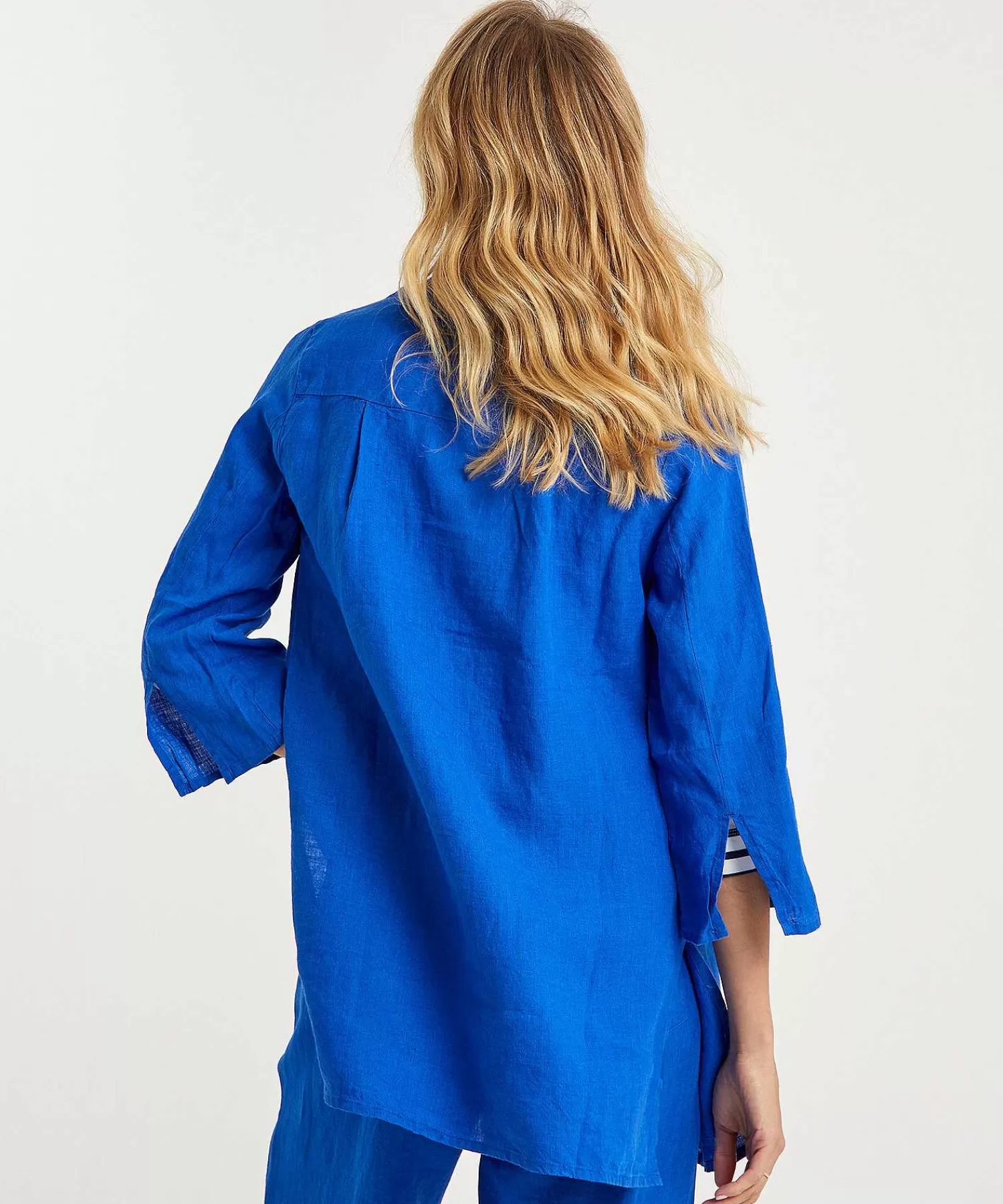 KYRA Blusa Tipo Tunica De Lino Liza Sale