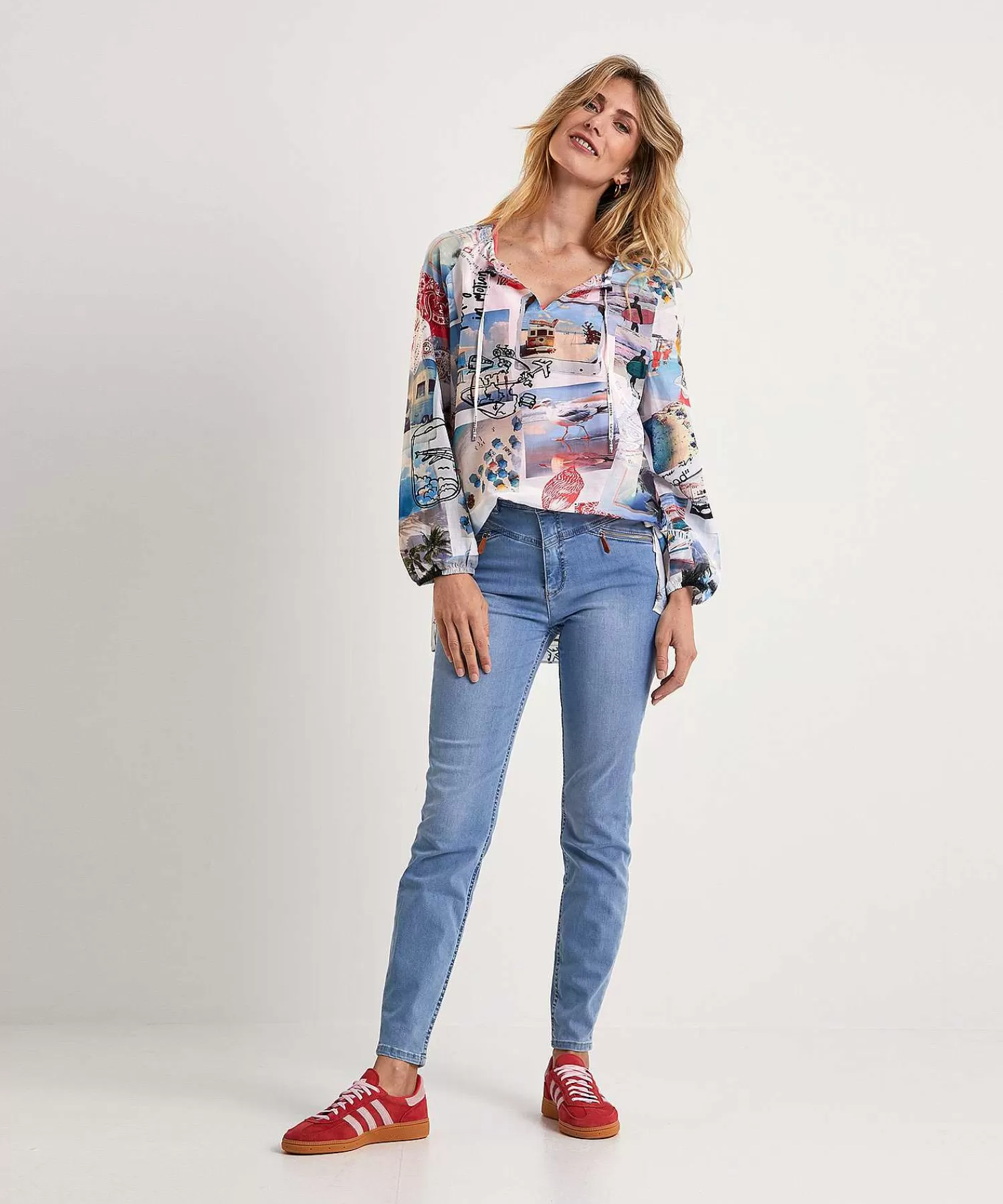 Marc Cain Sports Blusa Tipo Tunica Deportiva De Marc Cain Con Estampado Fotografico Online