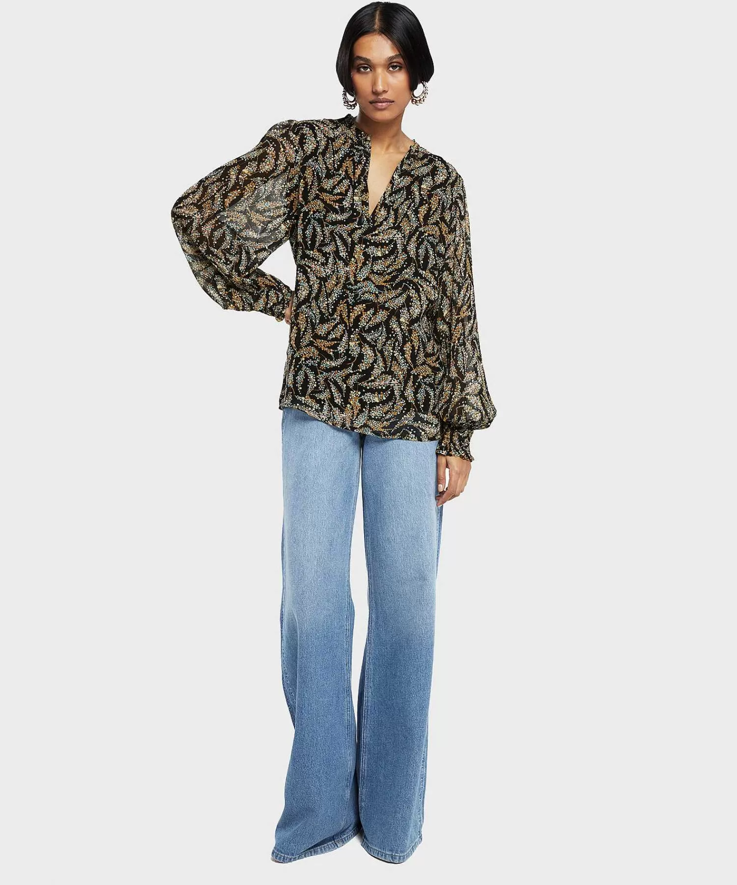 Fabienne Chapot Blusa Tunica Corazones Acantilado Outlet