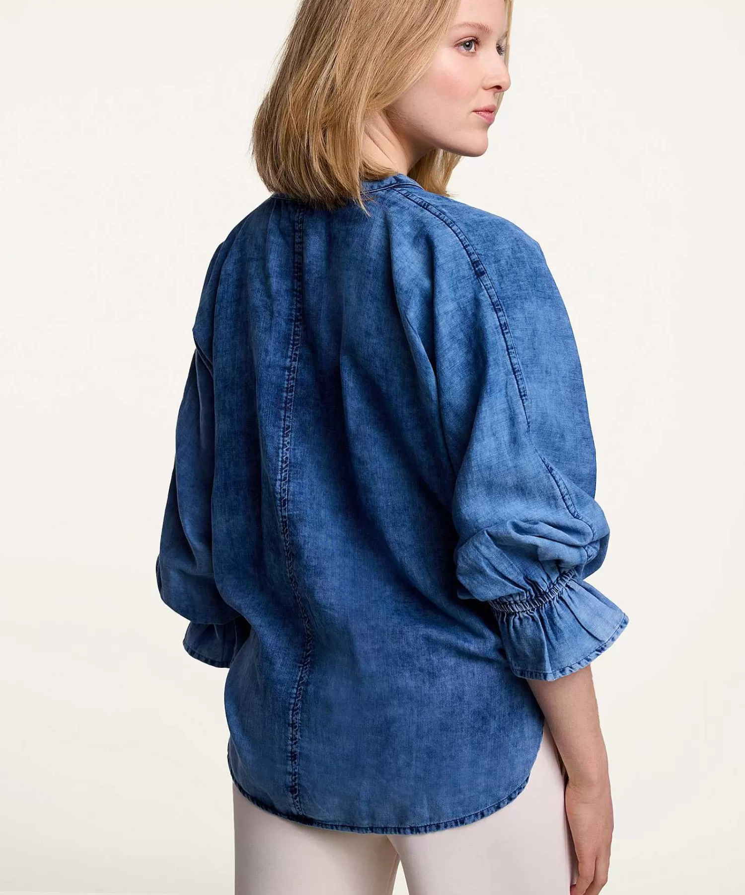 Summum Blusa Vaquera Con Bordado Ingles Shop