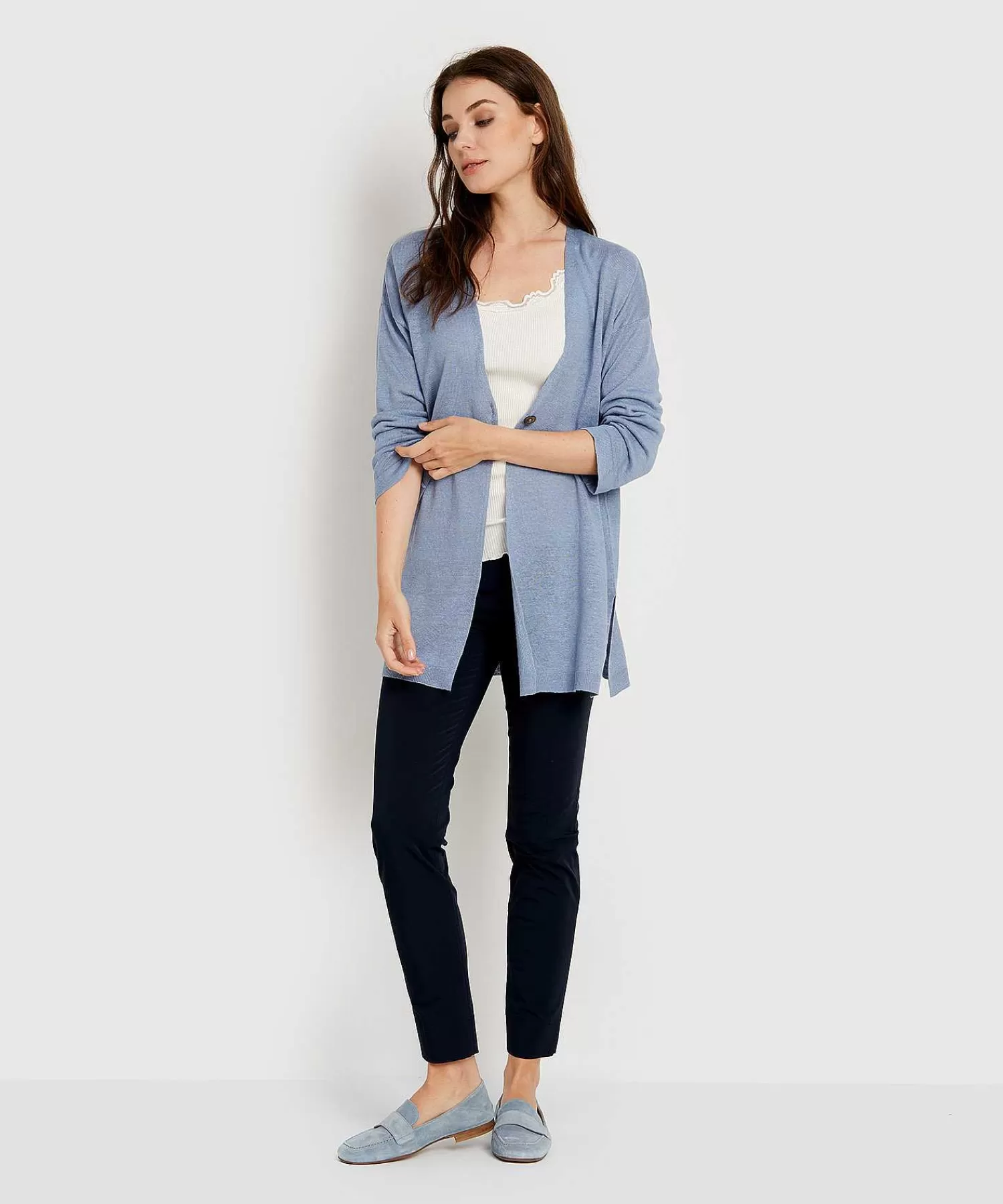 Emotions Boton De Cardigan De Lino Online