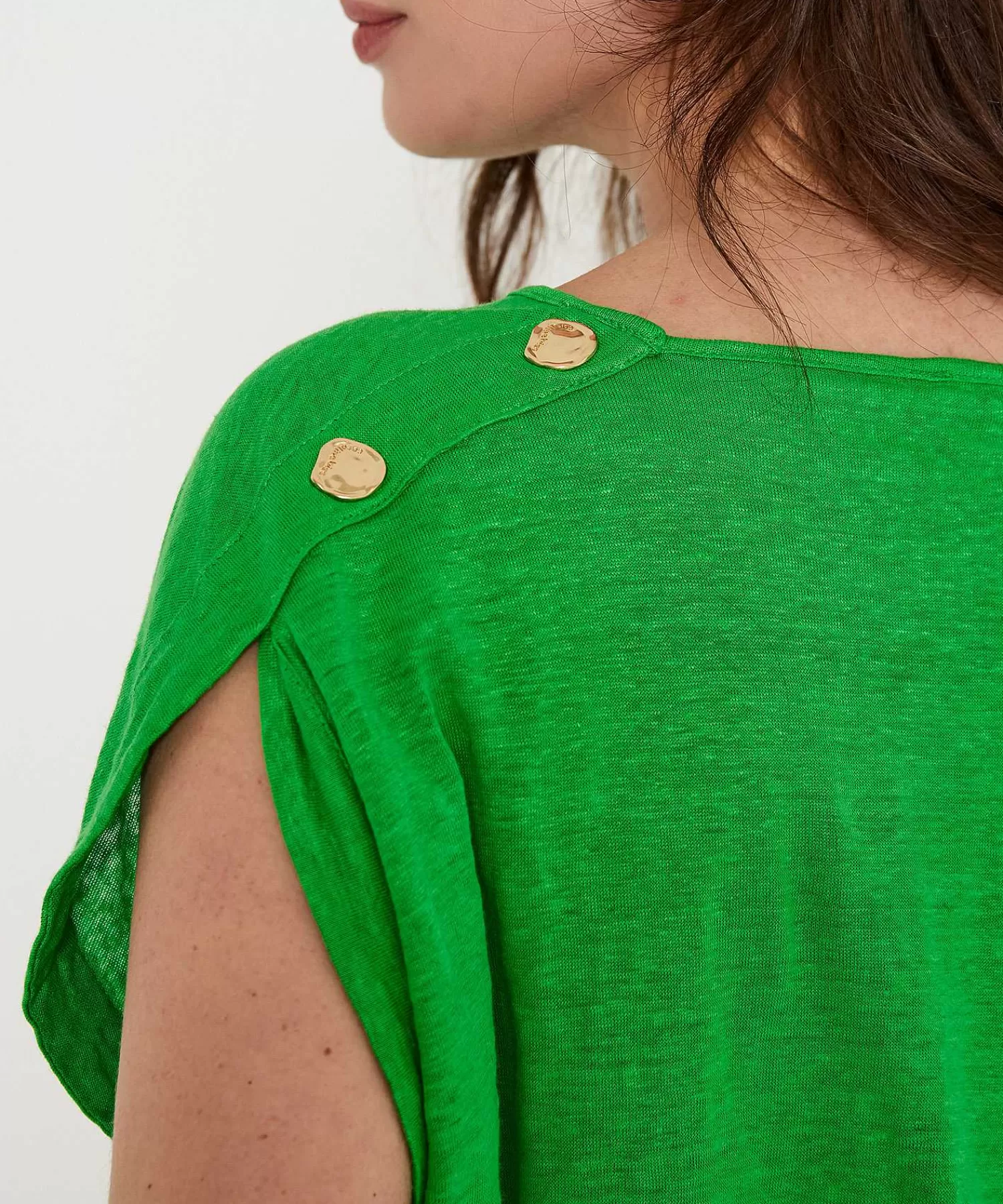 Caroline Biss Botones De Camisa De Lino Clearance