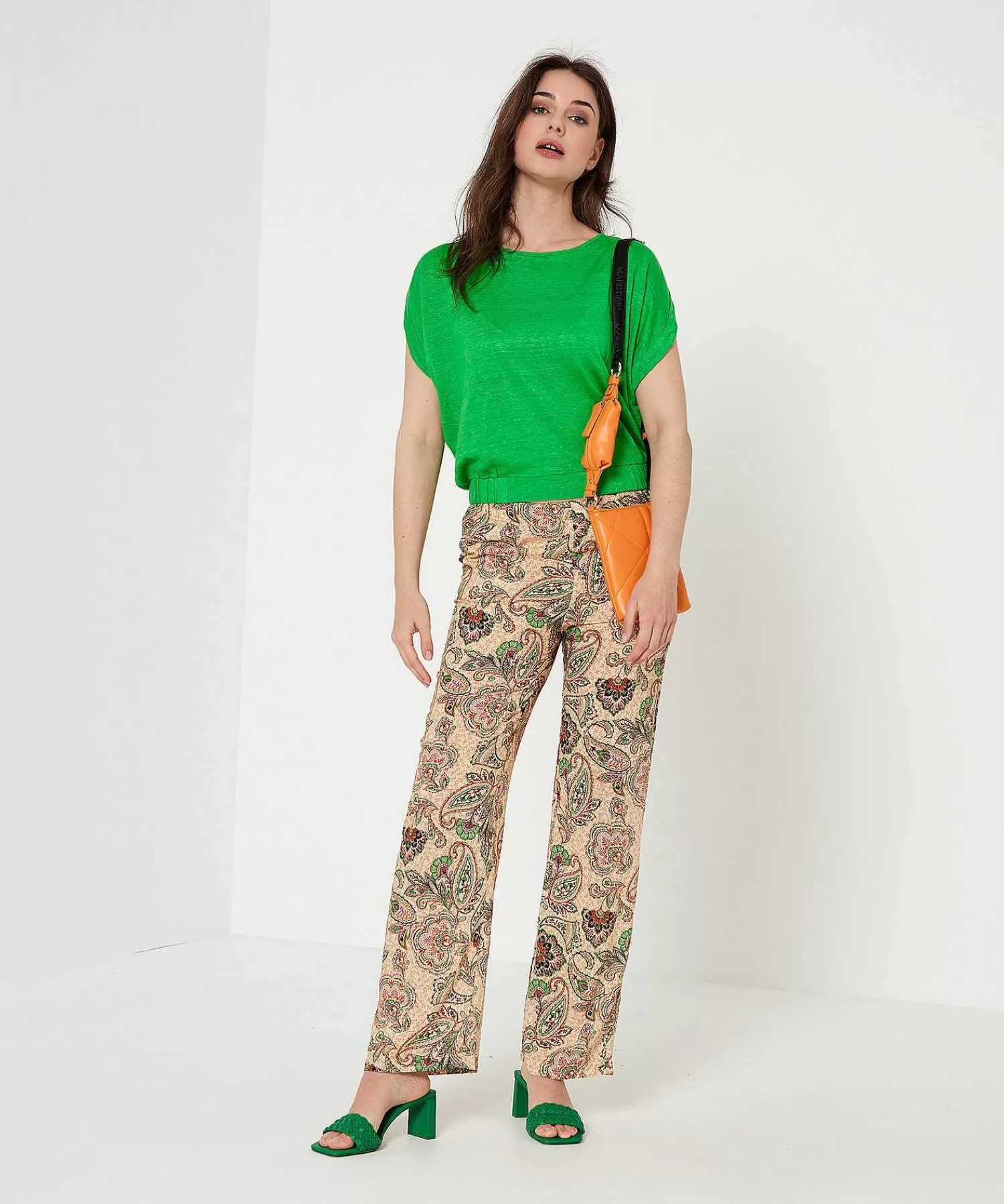 Caroline Biss Botones De Camisa De Lino Clearance