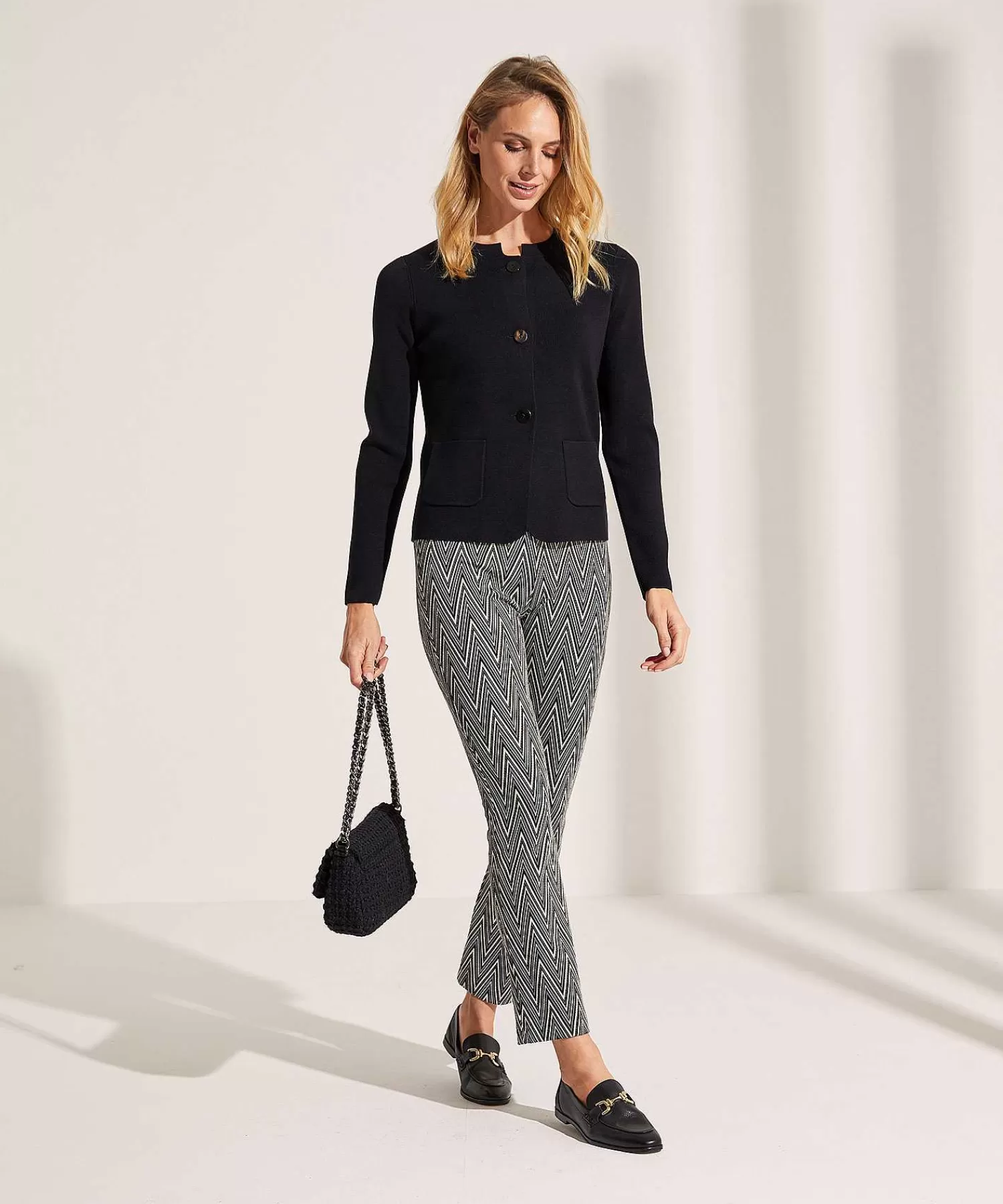 Brax Pantalones Acampanados De Jacquard Malou Discount