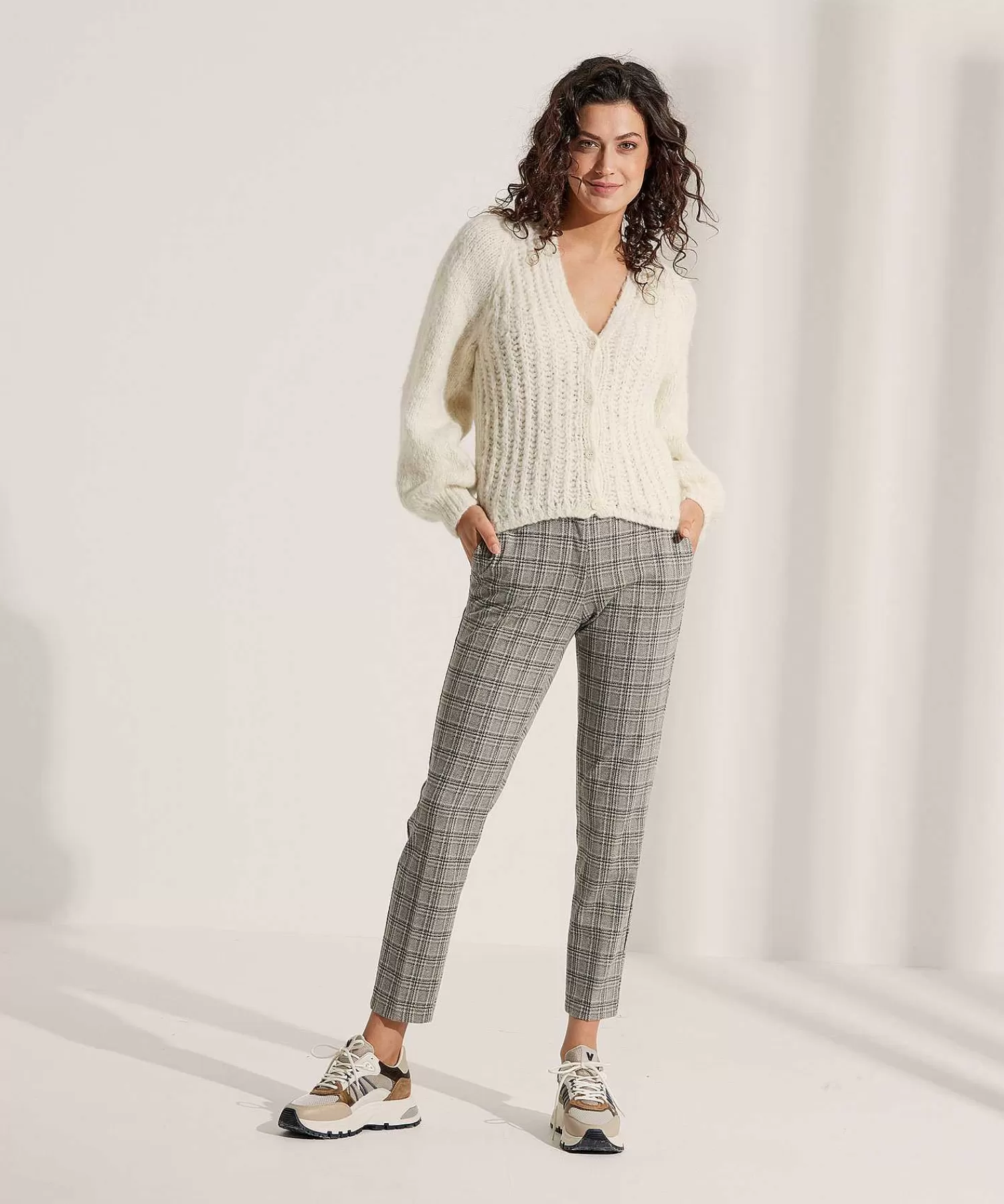 Brax Pants Jersey De Invierno Con Cuadros Maron S Clearance
