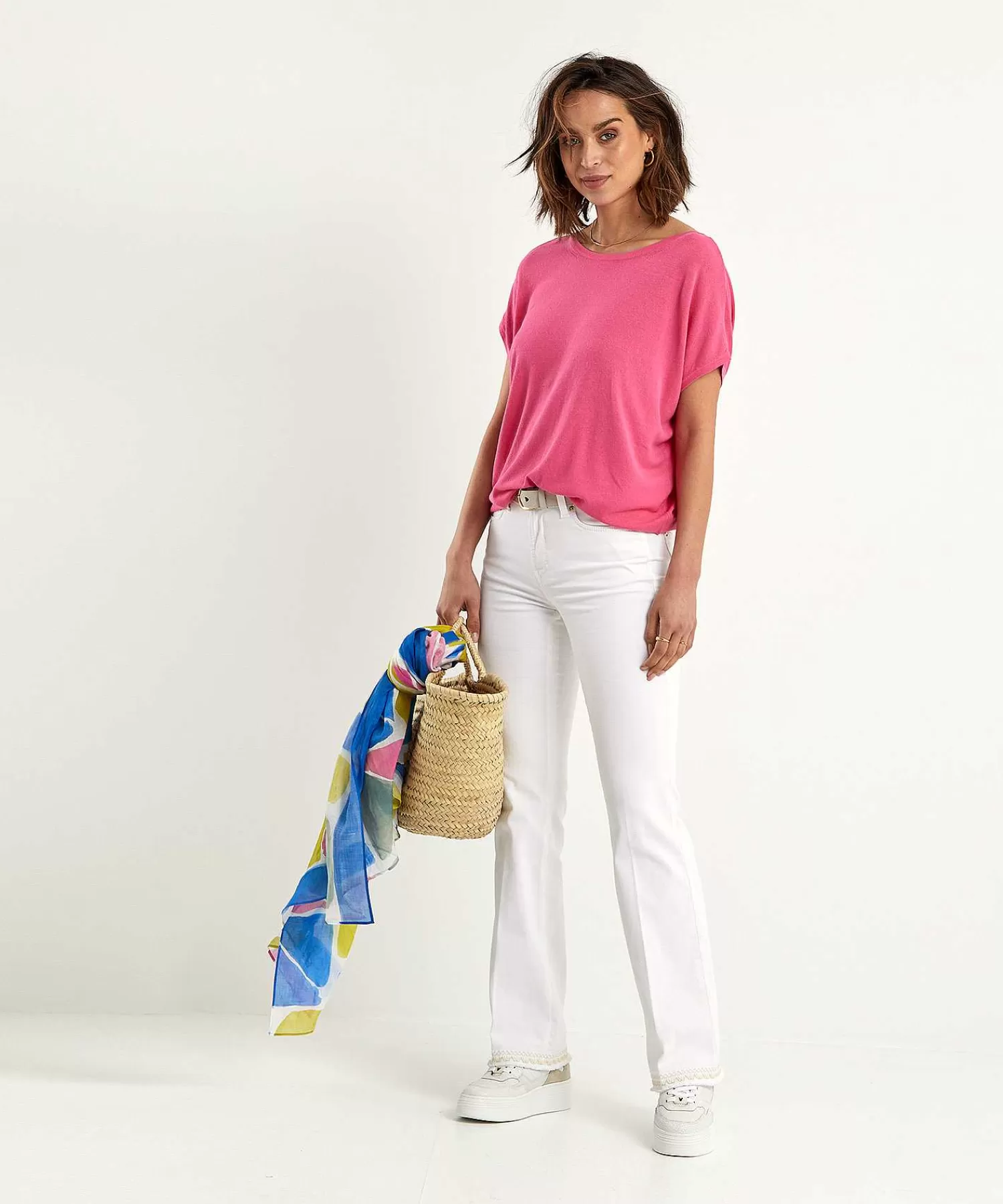 Cambio Jeans Acampanados Bordado Paris Discount