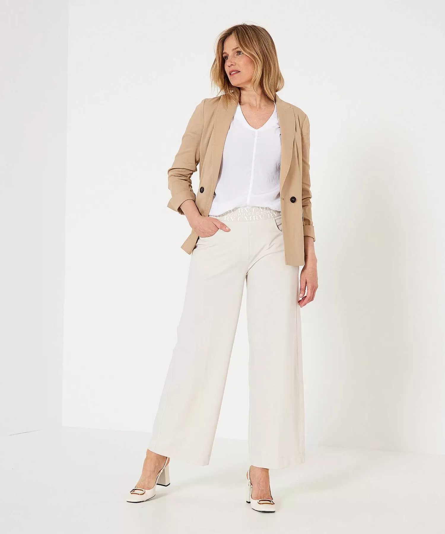 Cambio Pantalon Ancho Tela Travel Ambar Best Sale