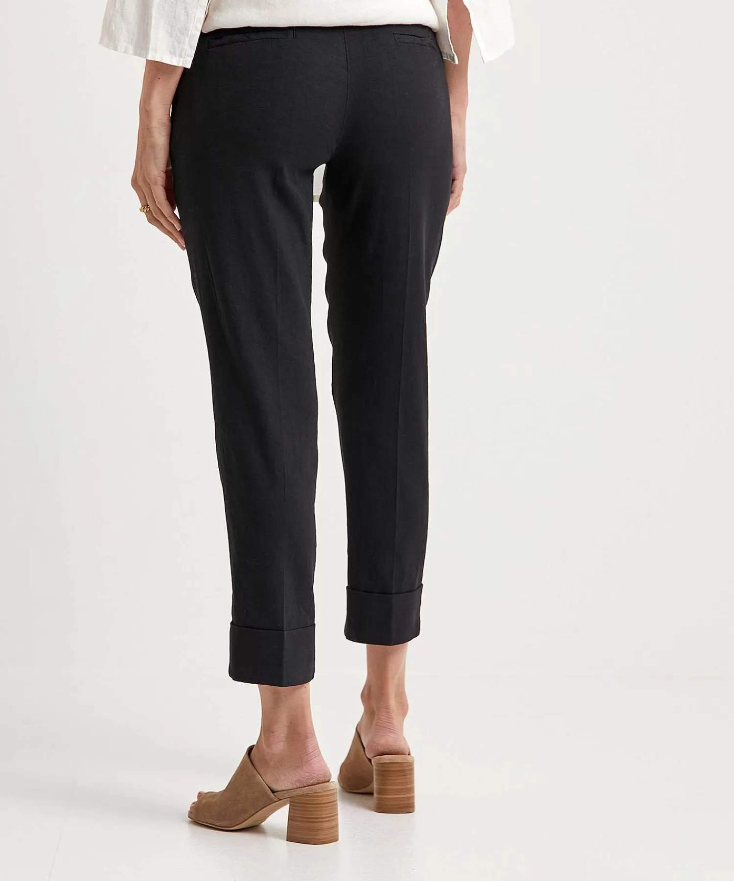 Cambio Pantalon Cropped Mezcla Lino Krystal Hot