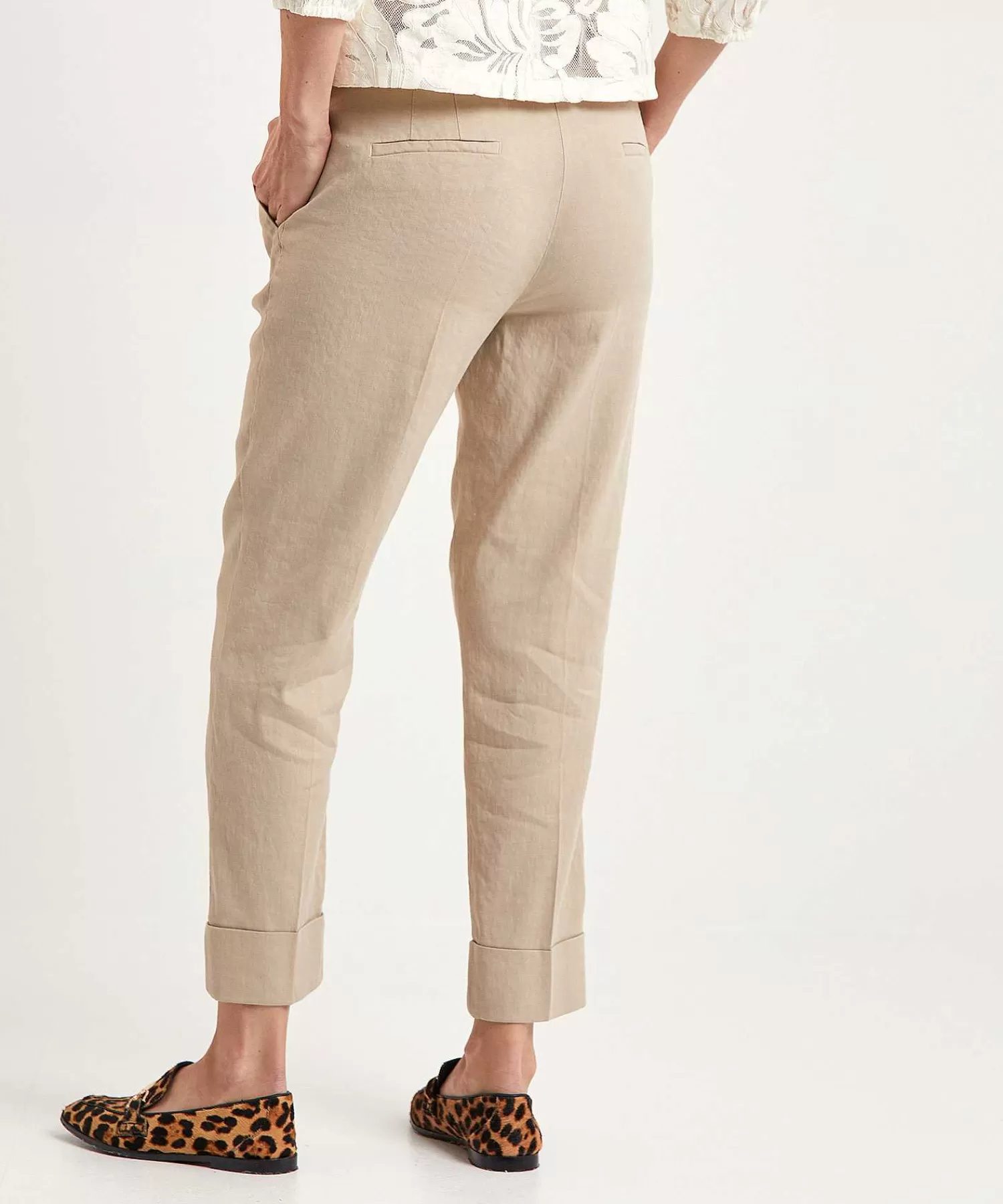 Cambio Pantalon Cropped Mezcla Lino Krystal Online