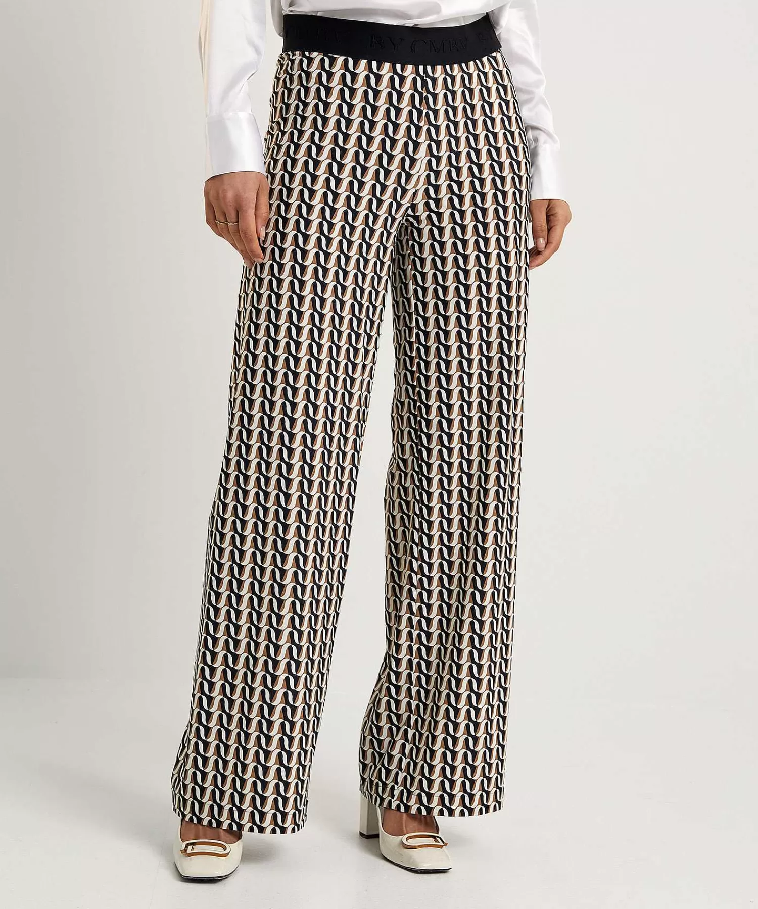 Cambio Pantalon Palazzo Estampado Retro Allison Discount