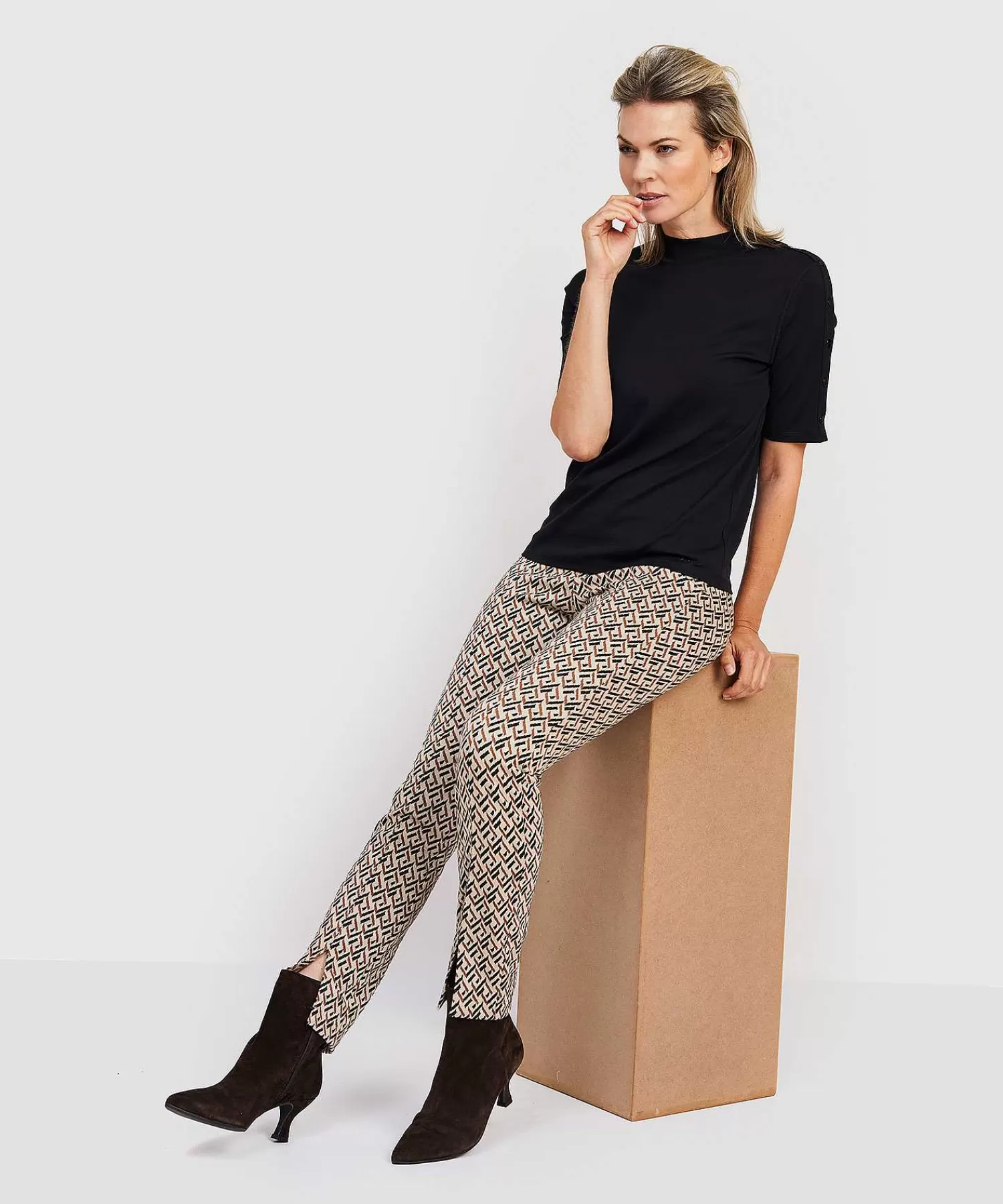 Cambio Tregging Ranee Retro Split Fashion
