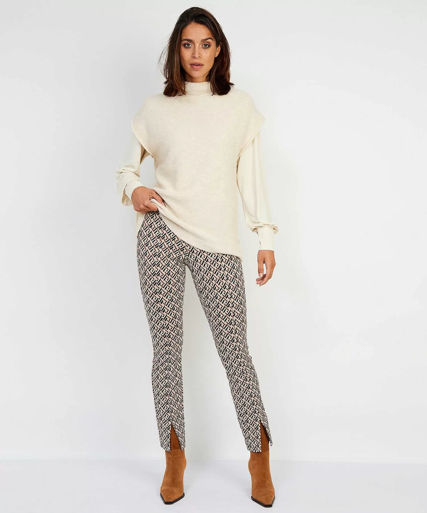 Cambio Tregging Ranee Retro Split Fashion
