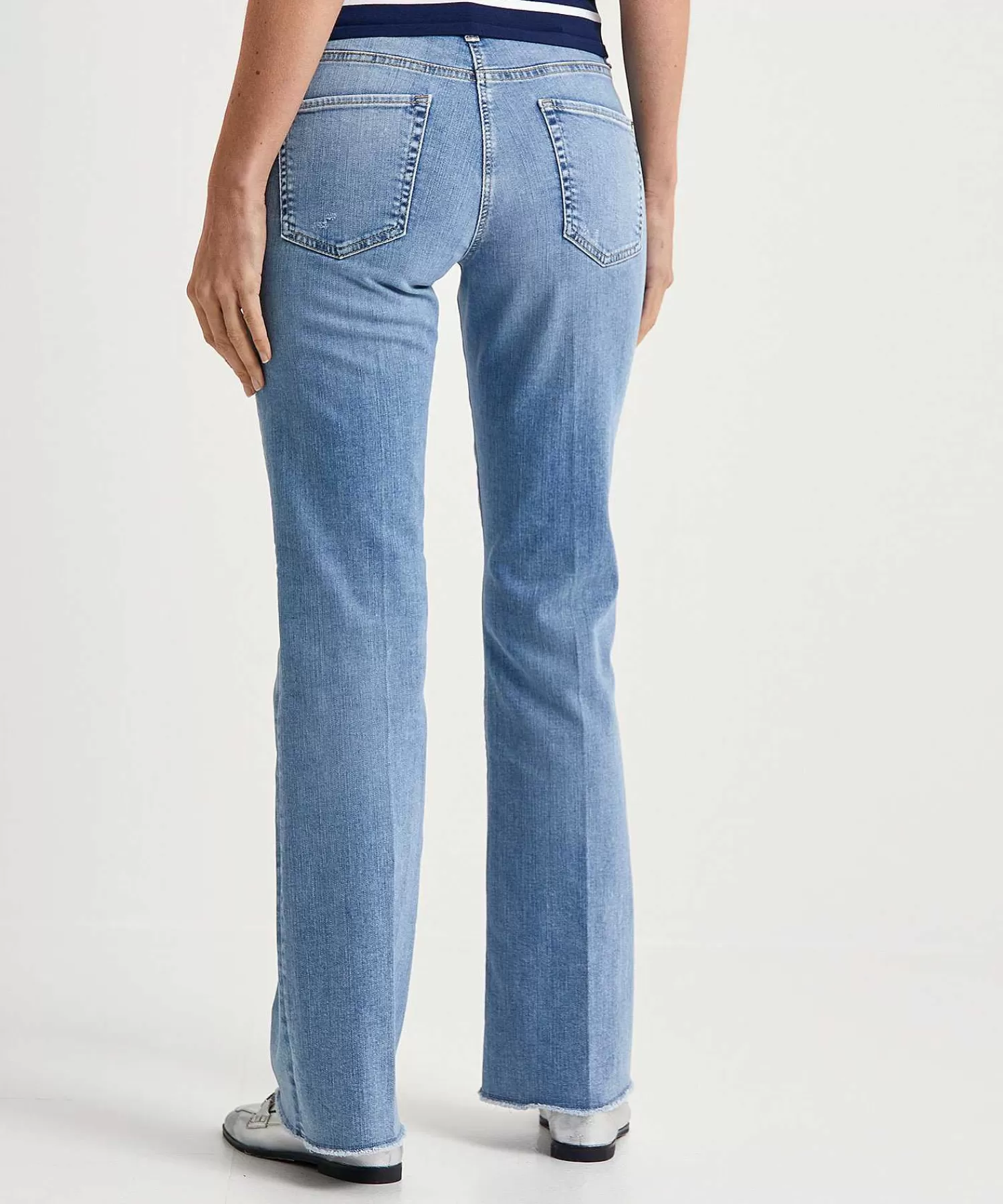 Cambio Vaqueros Flared Frayed Paris Online