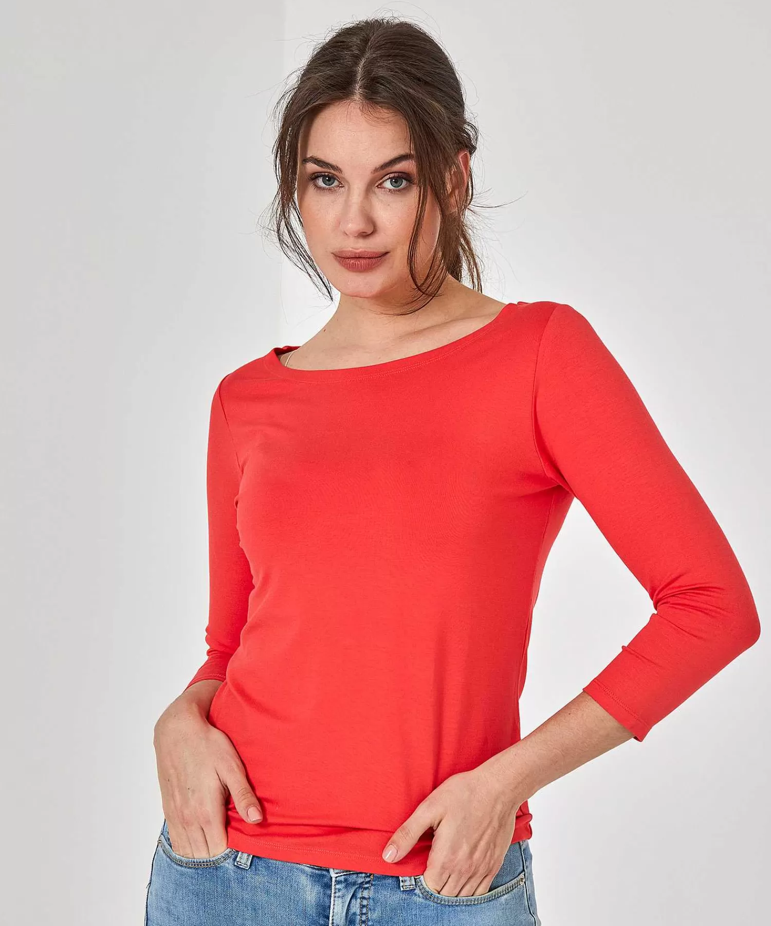 * Camisa Essentials Manga 3/4 Flash Sale